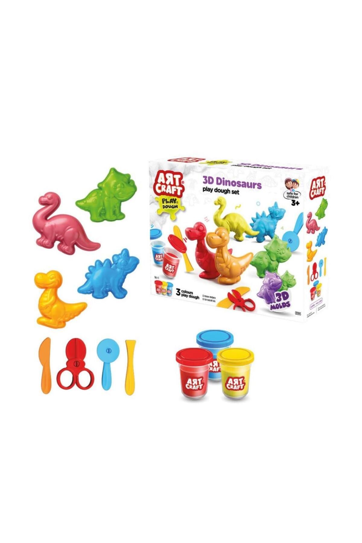 gcaksesuar Nessiworld 03995 Art Craft 3D Dinozorlar Hamur Set 168 Gr -Fentoys