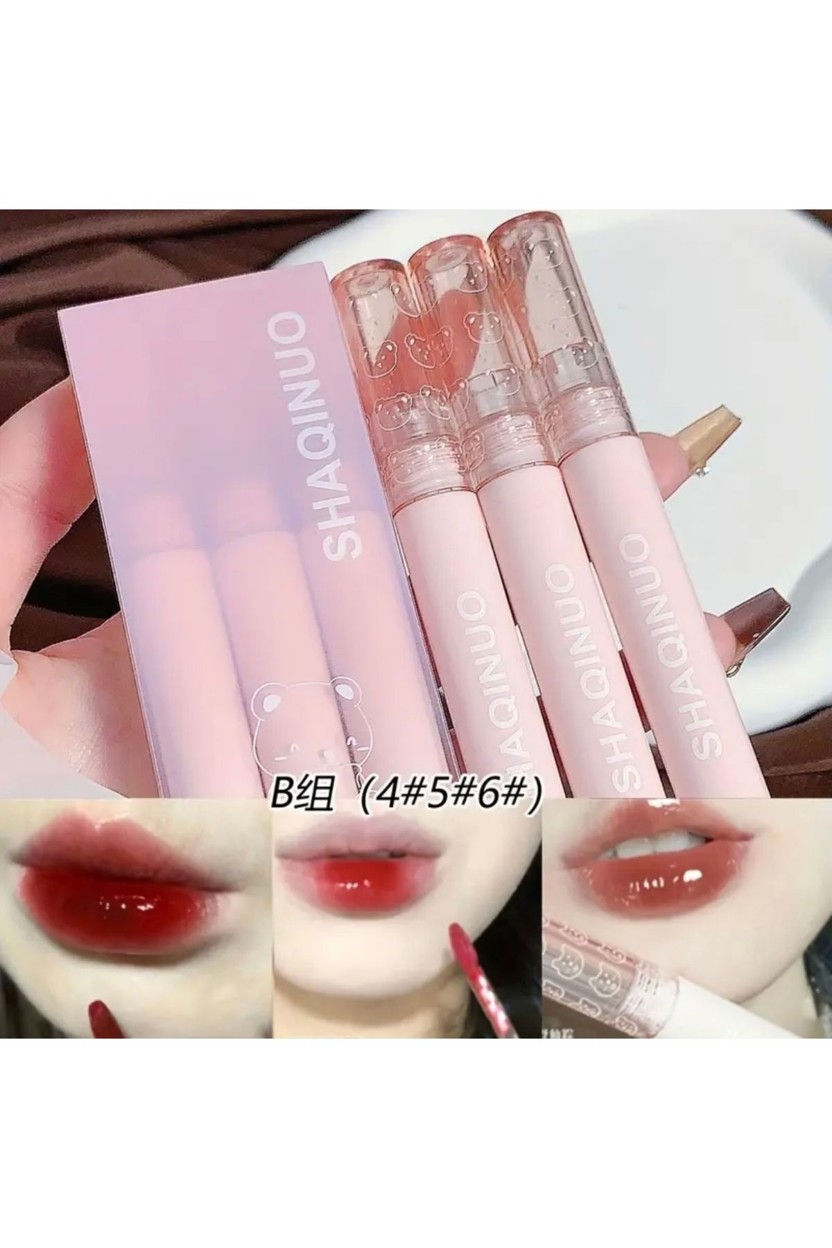 shaqinuo 3lü Lip Glaze Seti