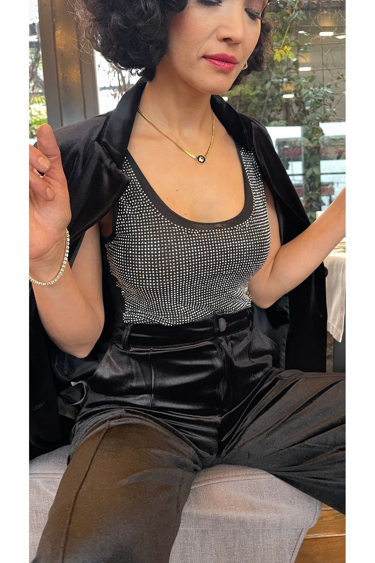 AYLİMODA Tüllü Taşlı Top