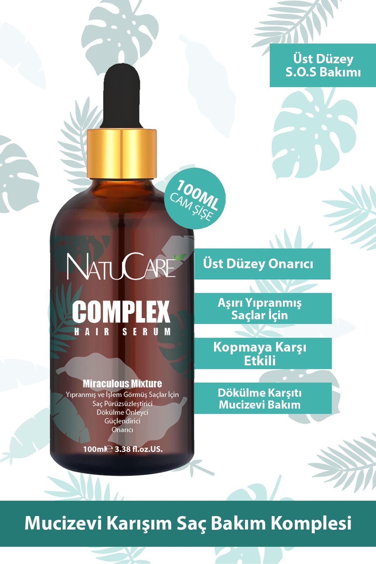 NatuCare Aşırı Yıpranmış Saçlar Için Mucizevi Karışım Saç Kompleksi 100ml