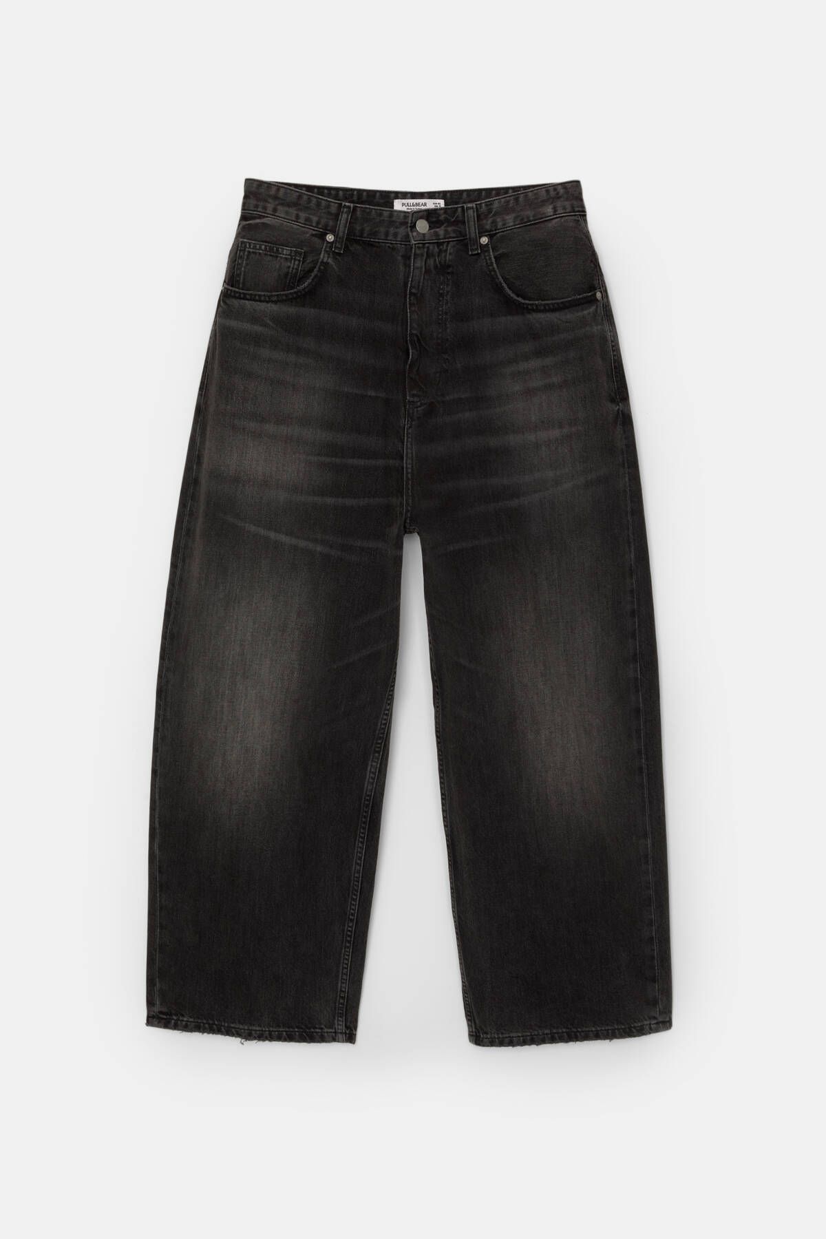 شلوار جین مشکی مردانه ژان فوق العاده با کم رنگ Pull Bear Pull & Bear