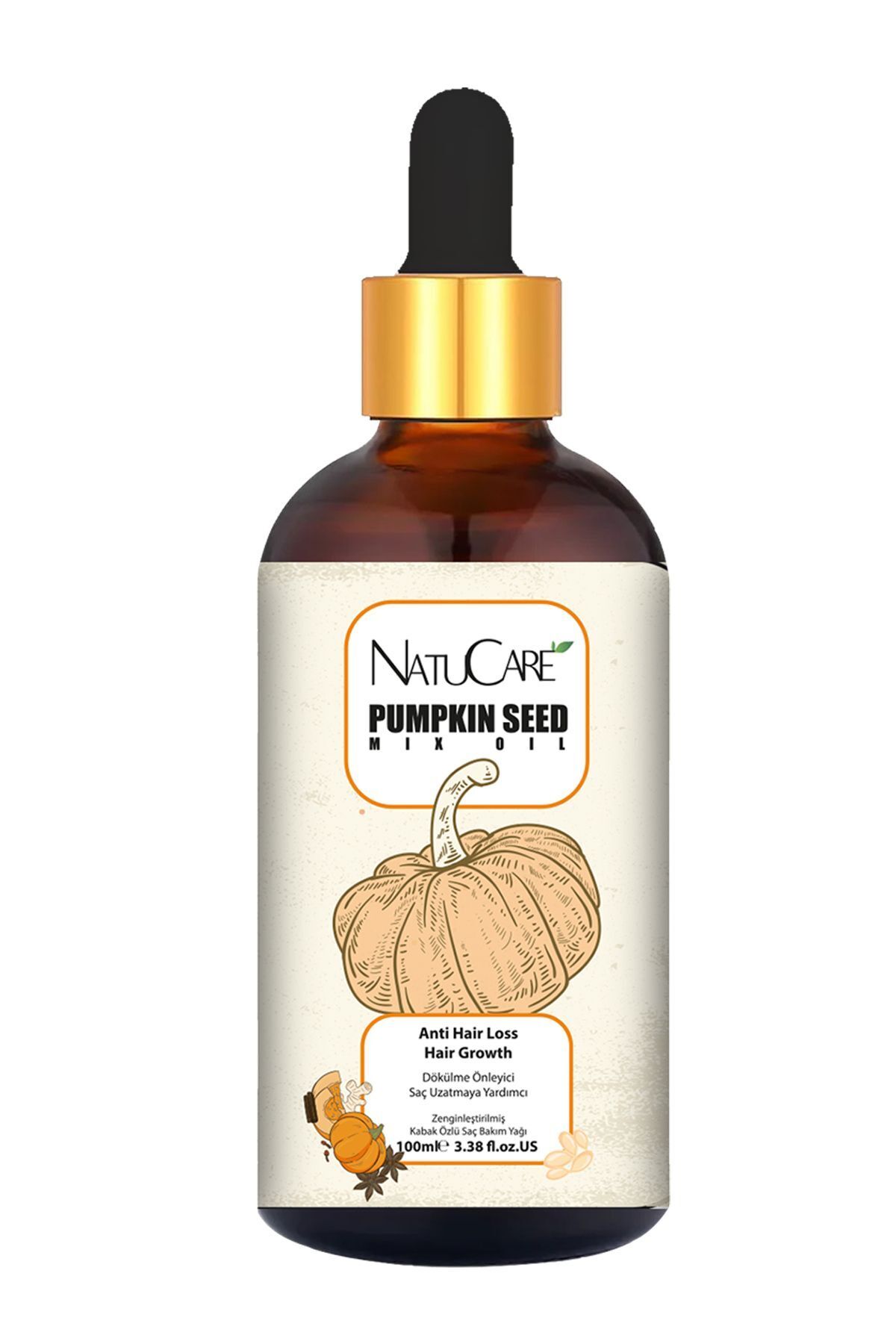 Üst Düzey Güçlendirme Ve Saç Telleri Onarıcı Pumpkin Saç Bakım Yağı 100ml — NC-6109 — تصویر 4 از 4