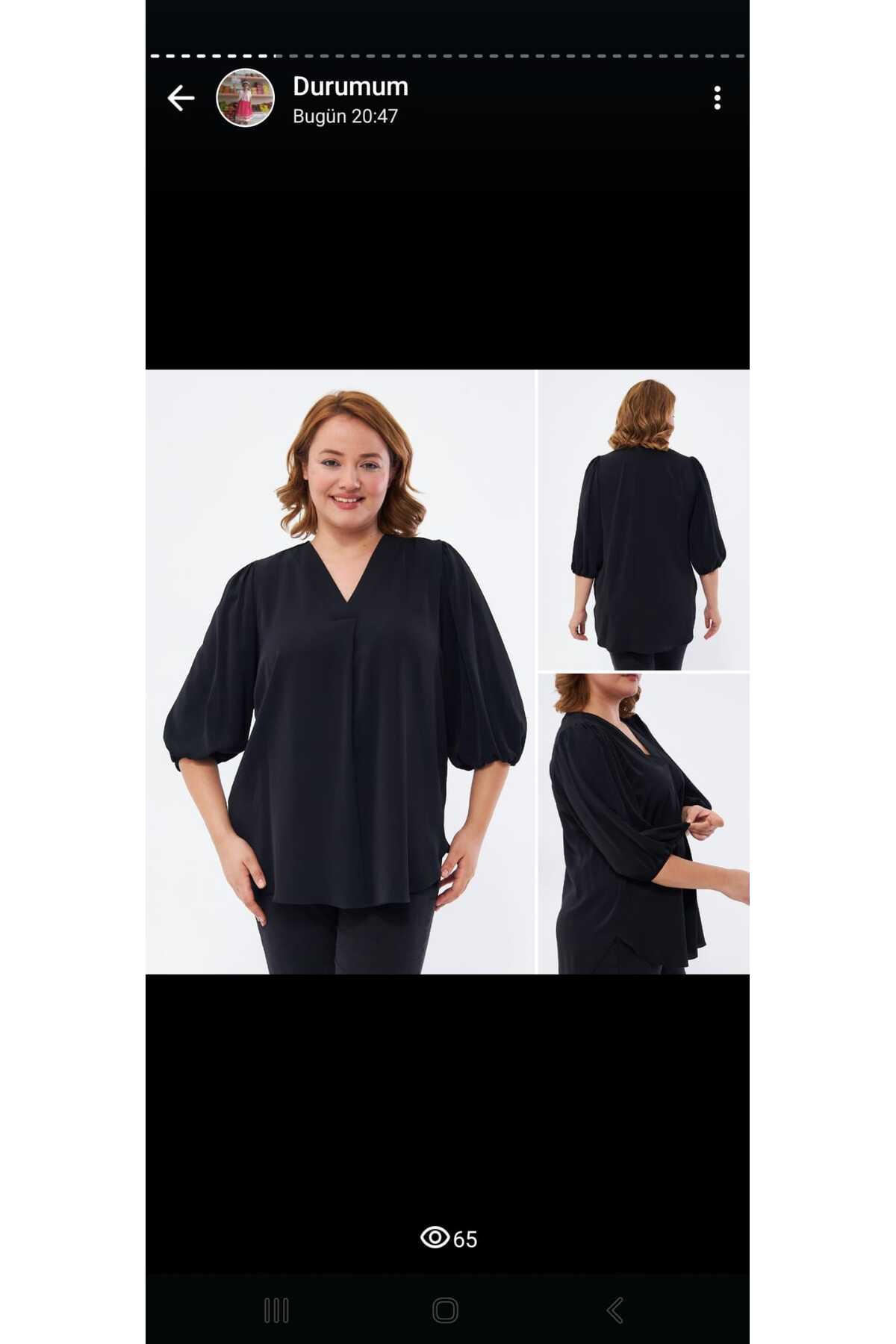 Ayhanlar Collection Bluz Büyük Beden Bluz görsel 7