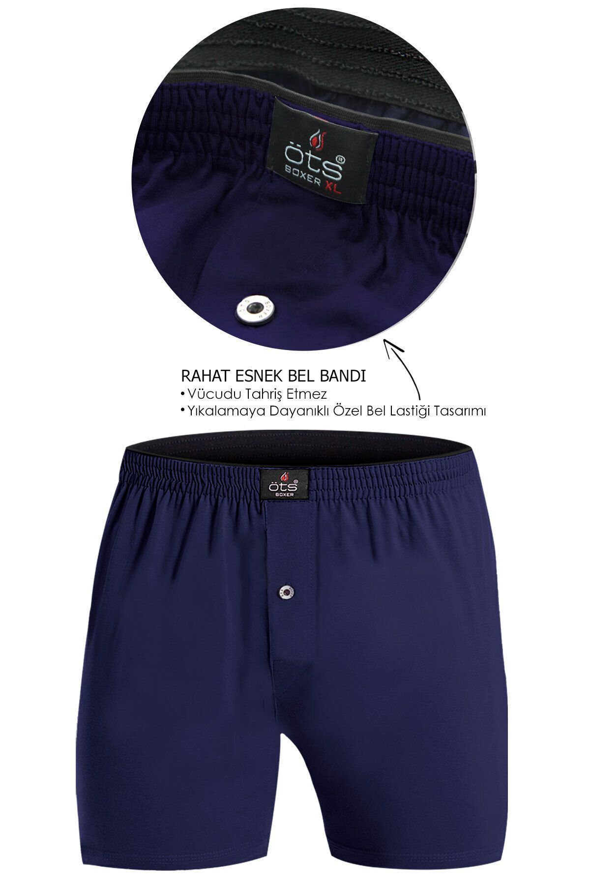Öts-Πακέτο 6 ανδρικών μονό τζέρσεϊ μπόξερ Indigo Cotton 3