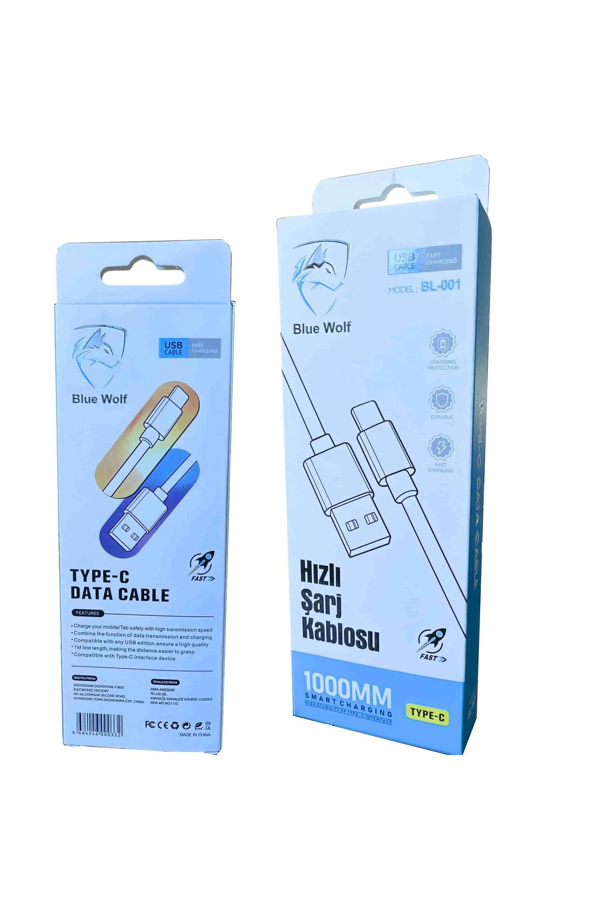 TEKNOTOK 3A Hızlı TYPE-C Şarj Kablosu Arbaks BlueWolf BL-001