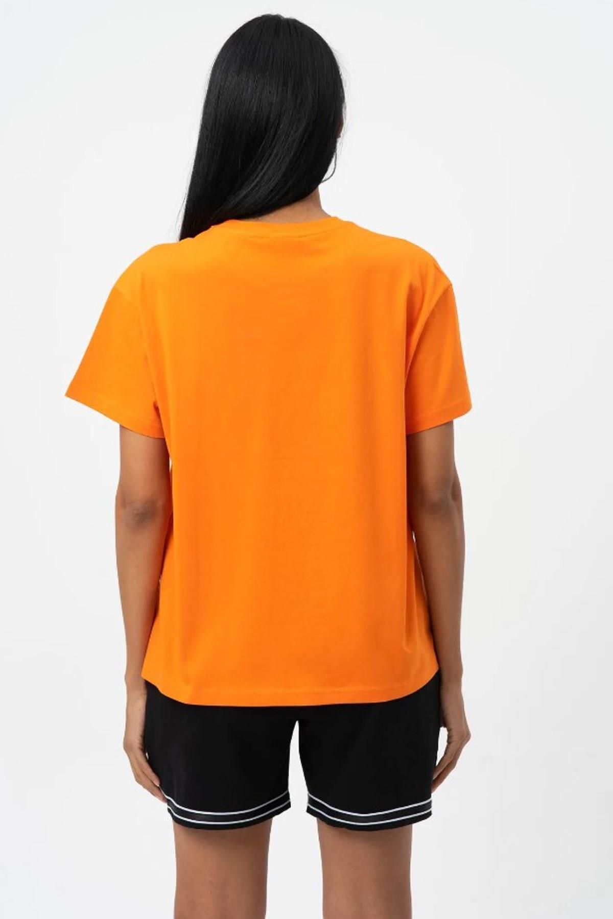 No Fear-Tricou pentru damă cu imprimeu portocaliu cu decolteu triplu - W50061 3