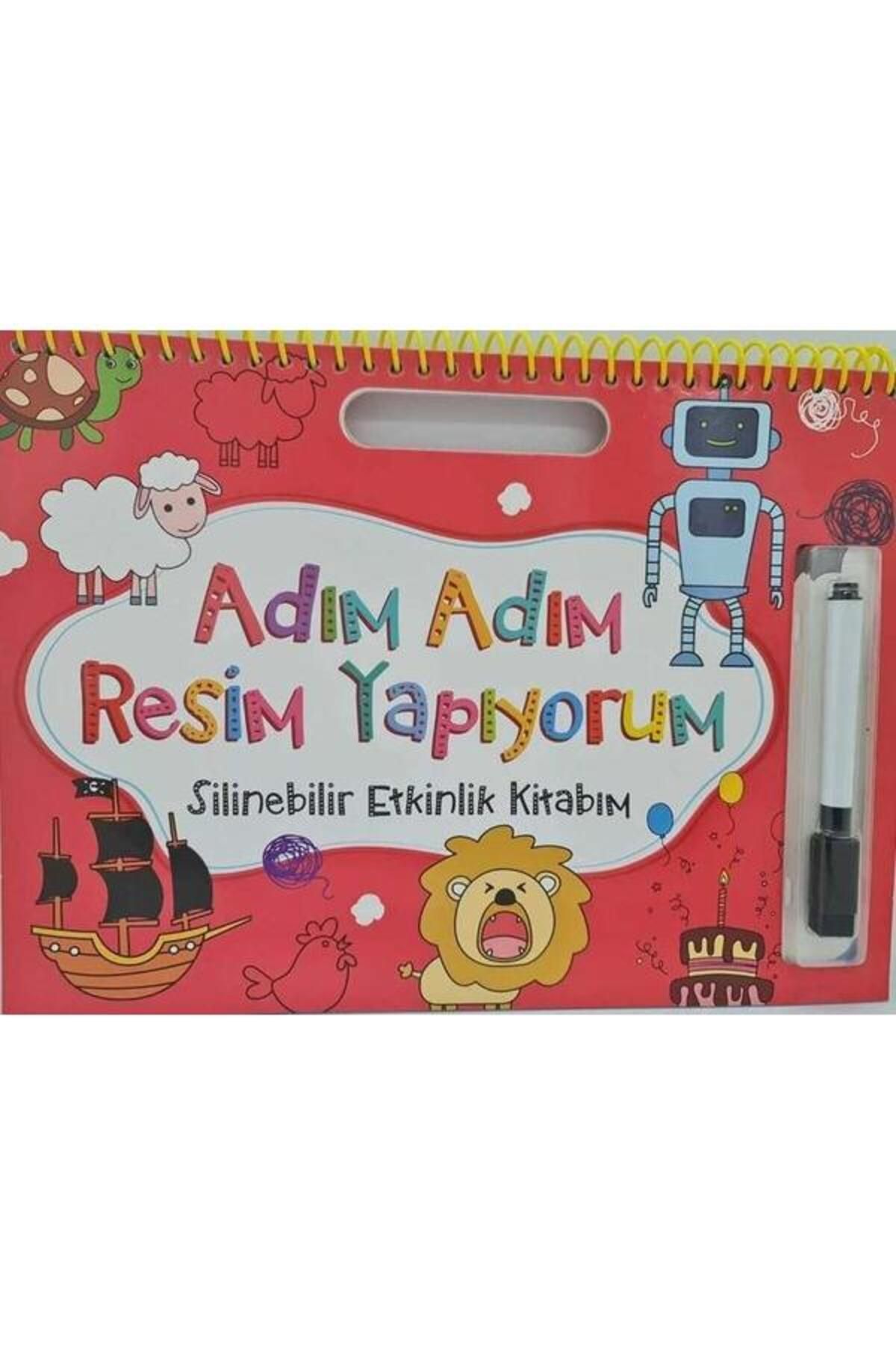 Net Çocuk Yayınları Adım Adım Resim Yapıyorum Silinebilir Etkinlik Kitabım Kırmızı
