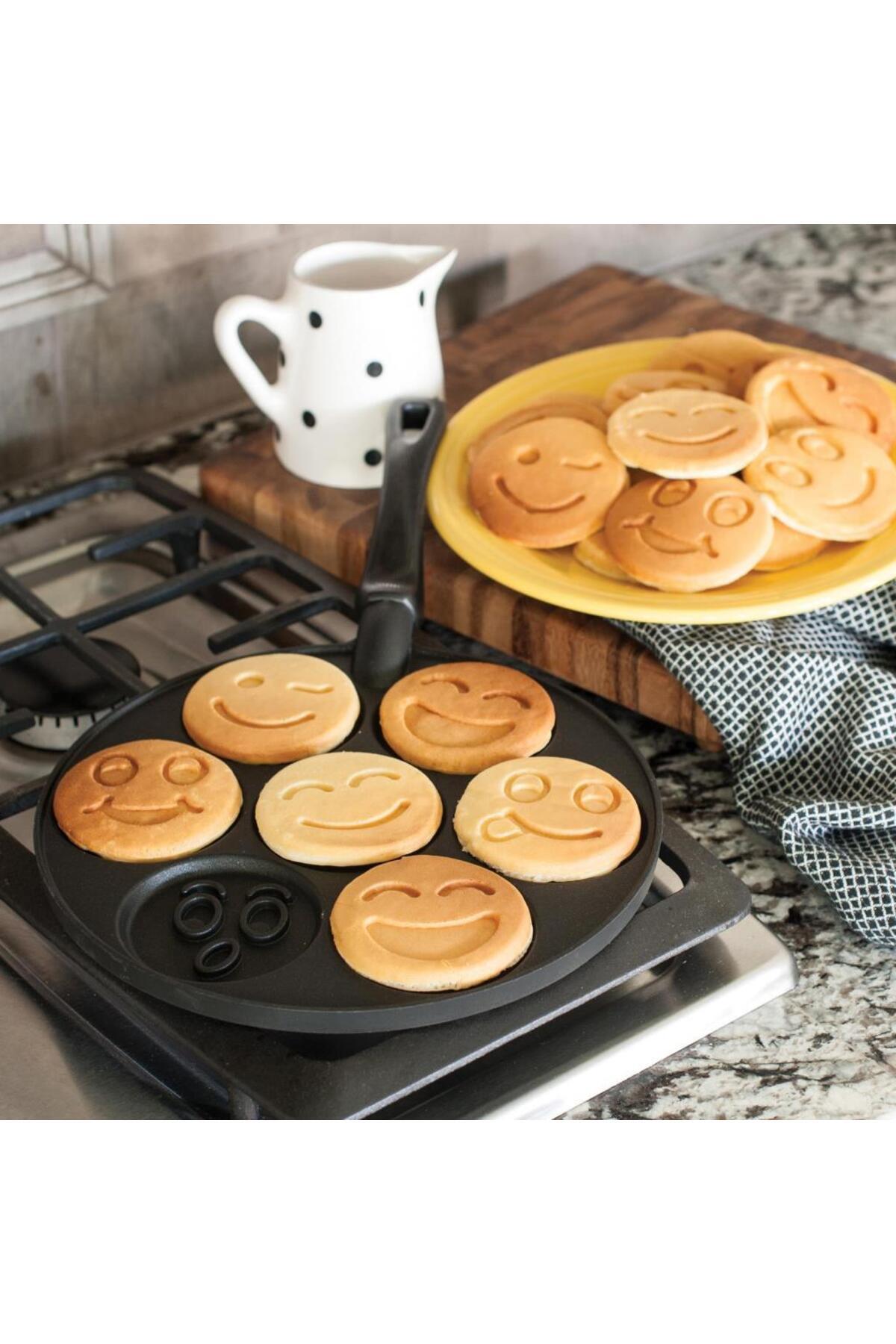 nordicware-مقلاة بان كيك ذات وجوه مبتسمة 27 سم 2