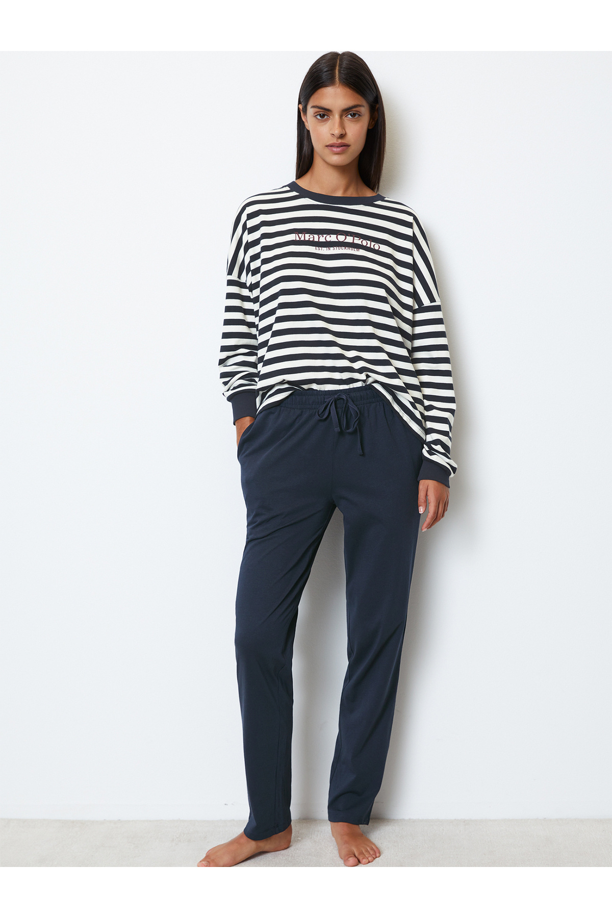 Marc O'Polo-Pyjama Mix & Match Cotton Schlafanzug Schlafmode Bequem 1