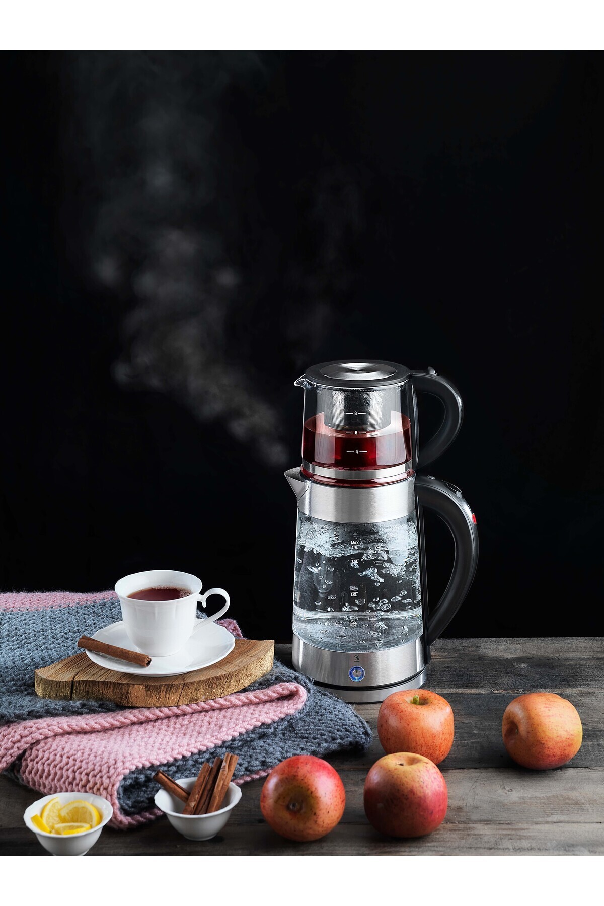 Schafer-Gourmemaxx 4 Pieces Transparent Glass Tea Kettle 4