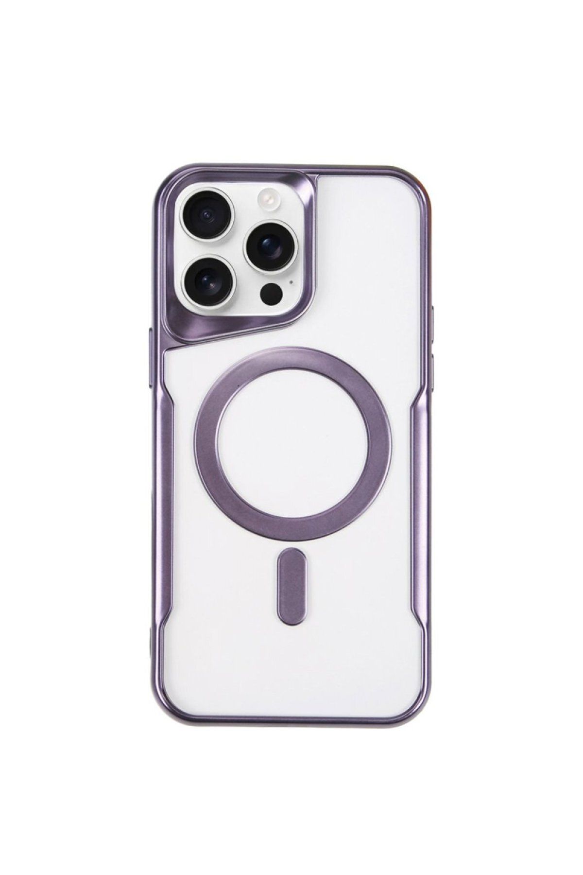 NewFace iPhone 14 Pro Kılıf Boyi Magsafe Silikon Kapak - Derin Mor WLZOR