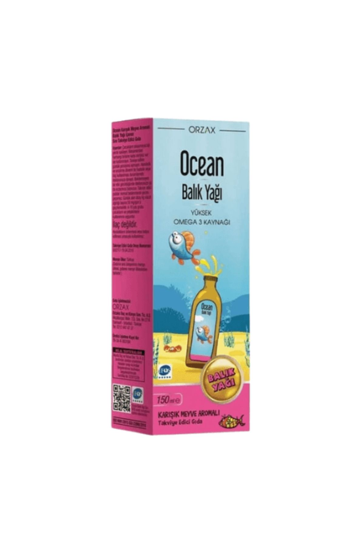 Orzax Ocean Omega-3 Karişik Meyveli̇ 150ml Şurup