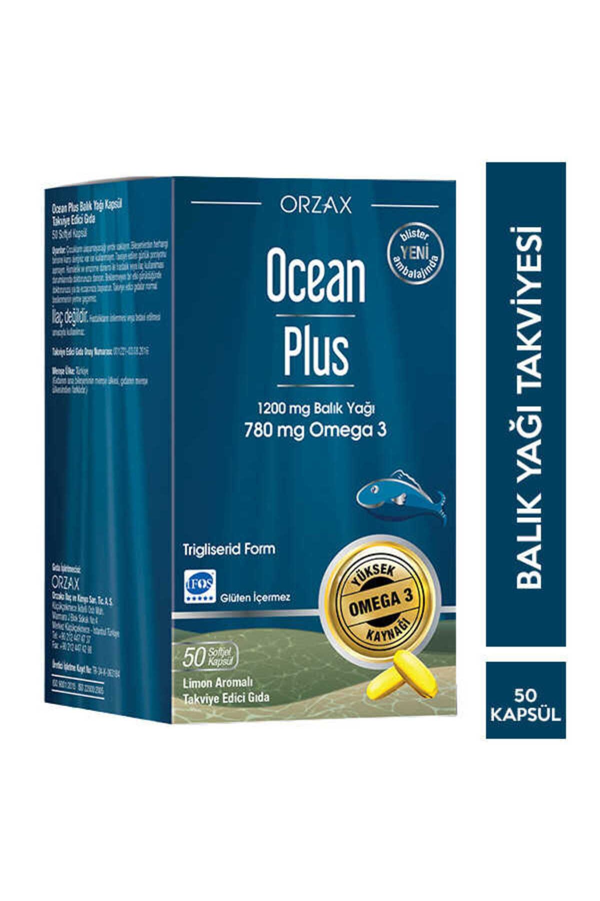 Orzax OCEAN PLUS 1200MG 50 KAPSÜL BALIK YAĞI OMEGA 3