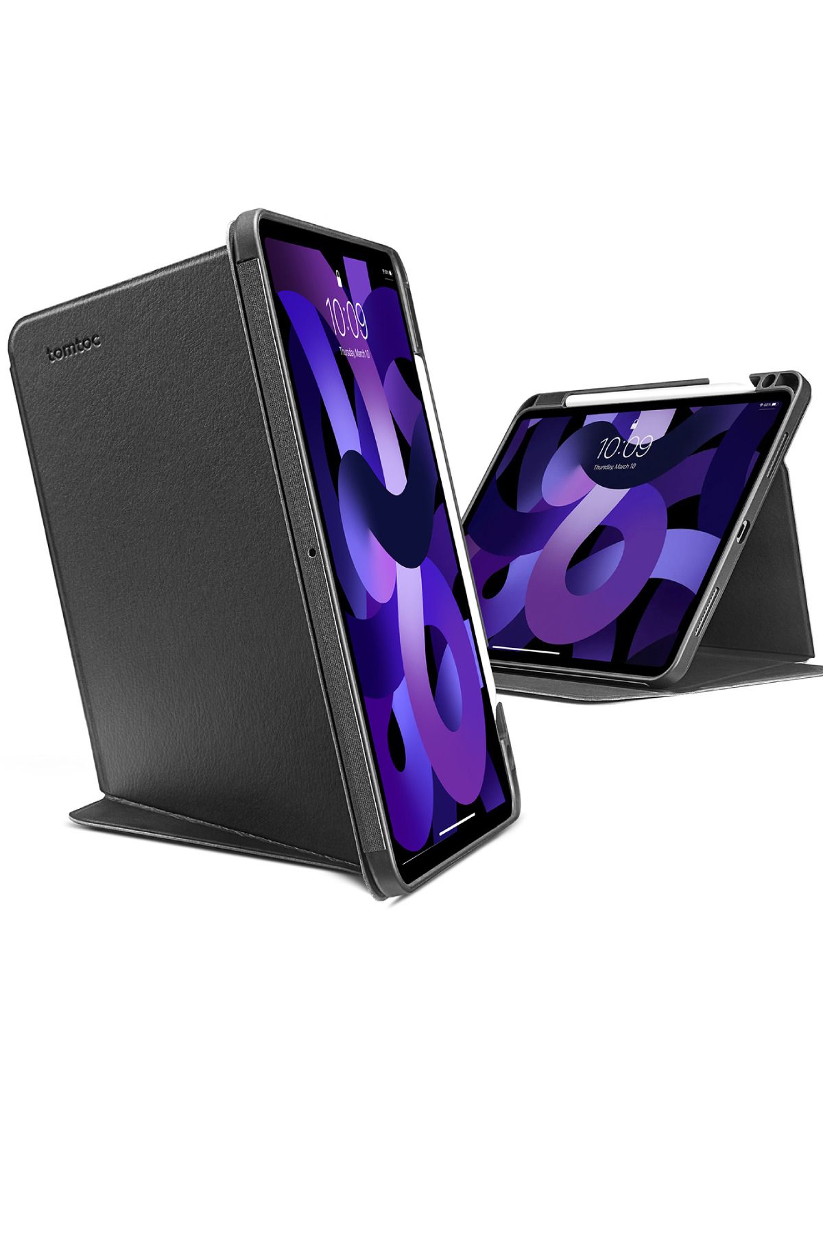 کاور تبلت مشکی B50 10.9 11 INC 3 مرحله IPAD CASE Tomtoc