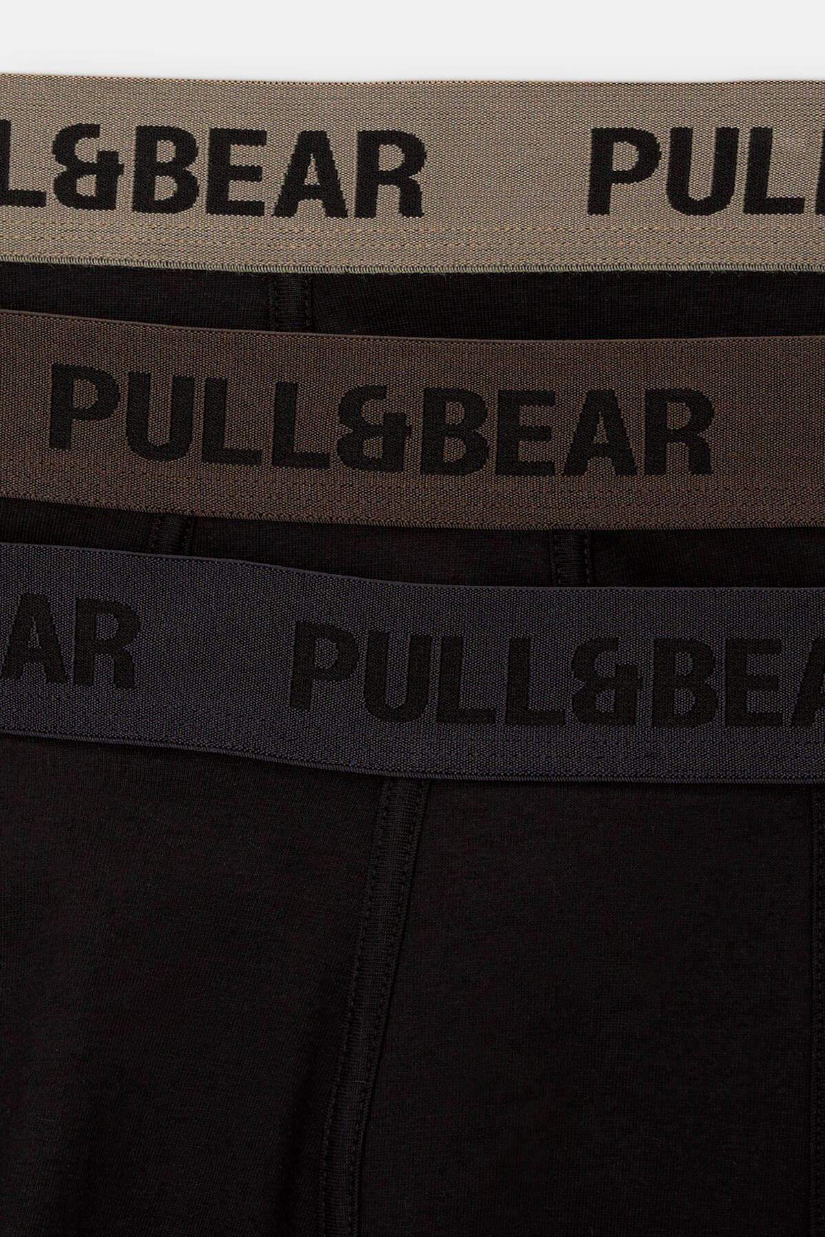 شورت باکسر چند رنگ مردانه بسته بوکسور آرم 3 اورجینال Pull Bear Pull & Bear