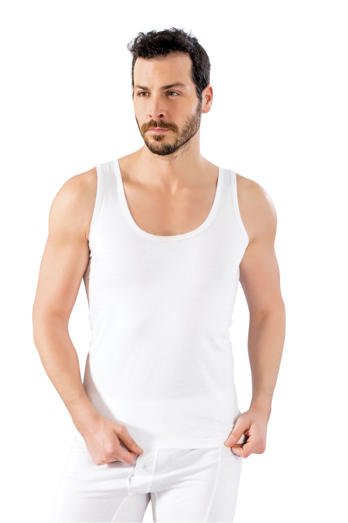 İPEK UNDERWEAR Tricou Pentru Bărbați Din Bumbac Pieptănat - Set De 3 Masculin - M