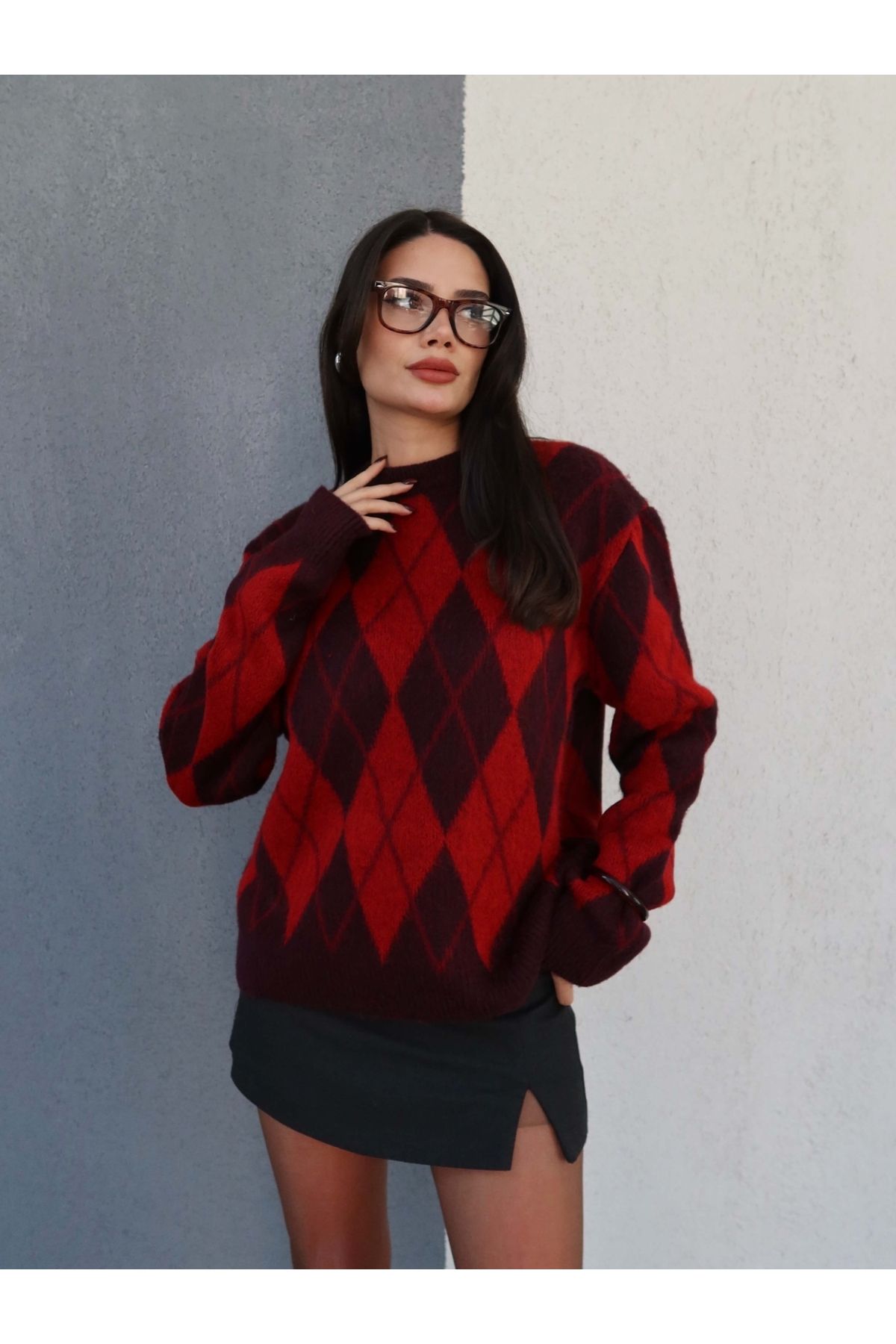 ESRAHELVACI-Rectangular Pattern Sweater 4