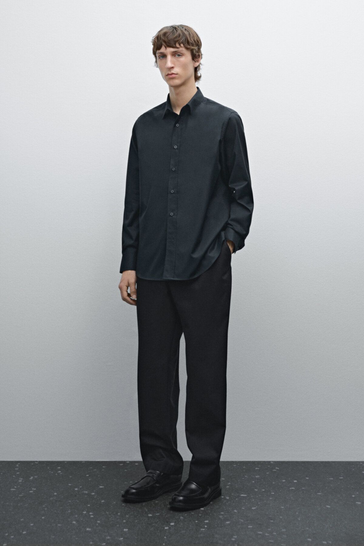 پیراهن باریک 100% پنبه ای Massimo Dutti