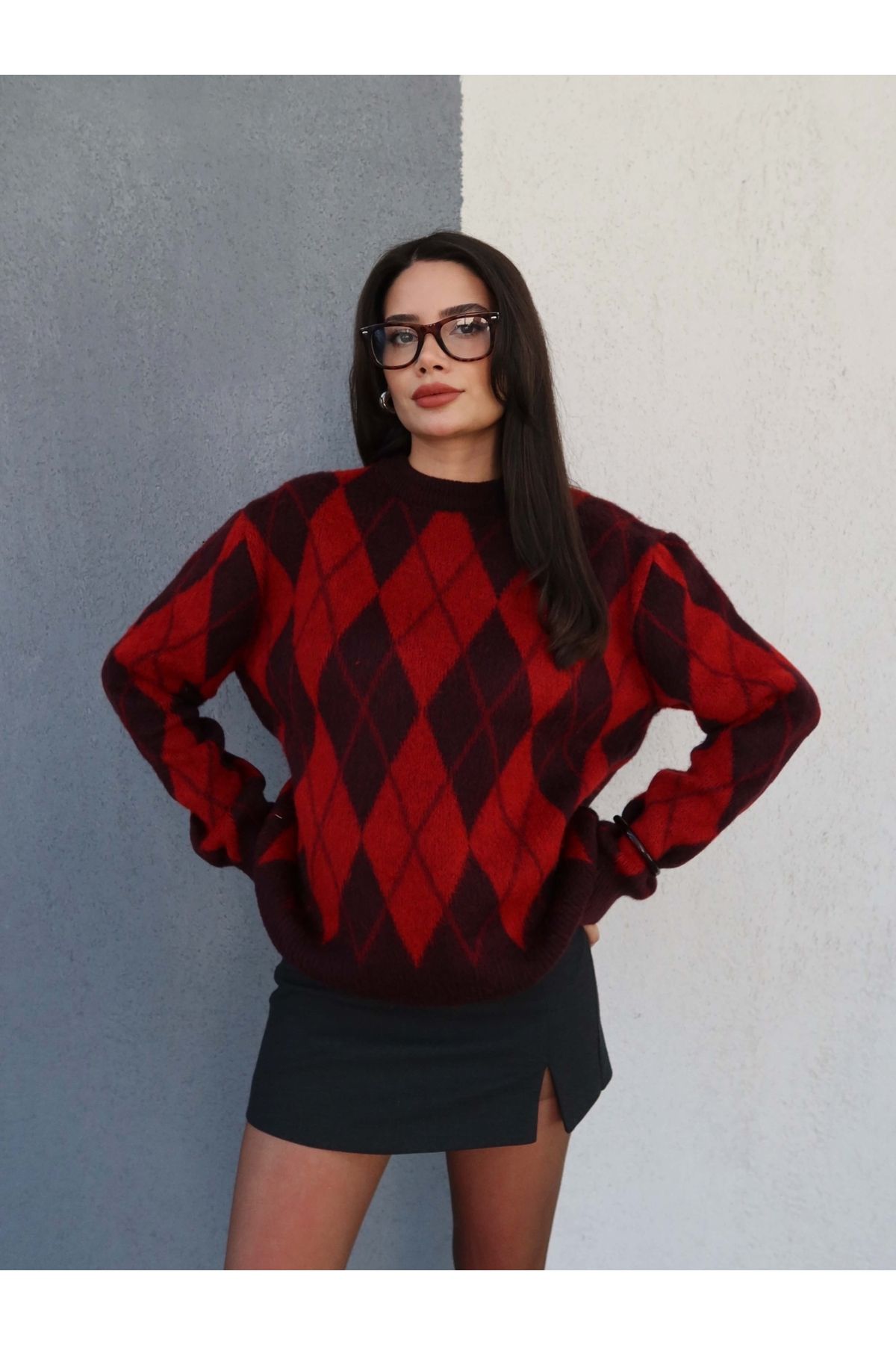 ESRAHELVACI-Rectangular Pattern Sweater 6
