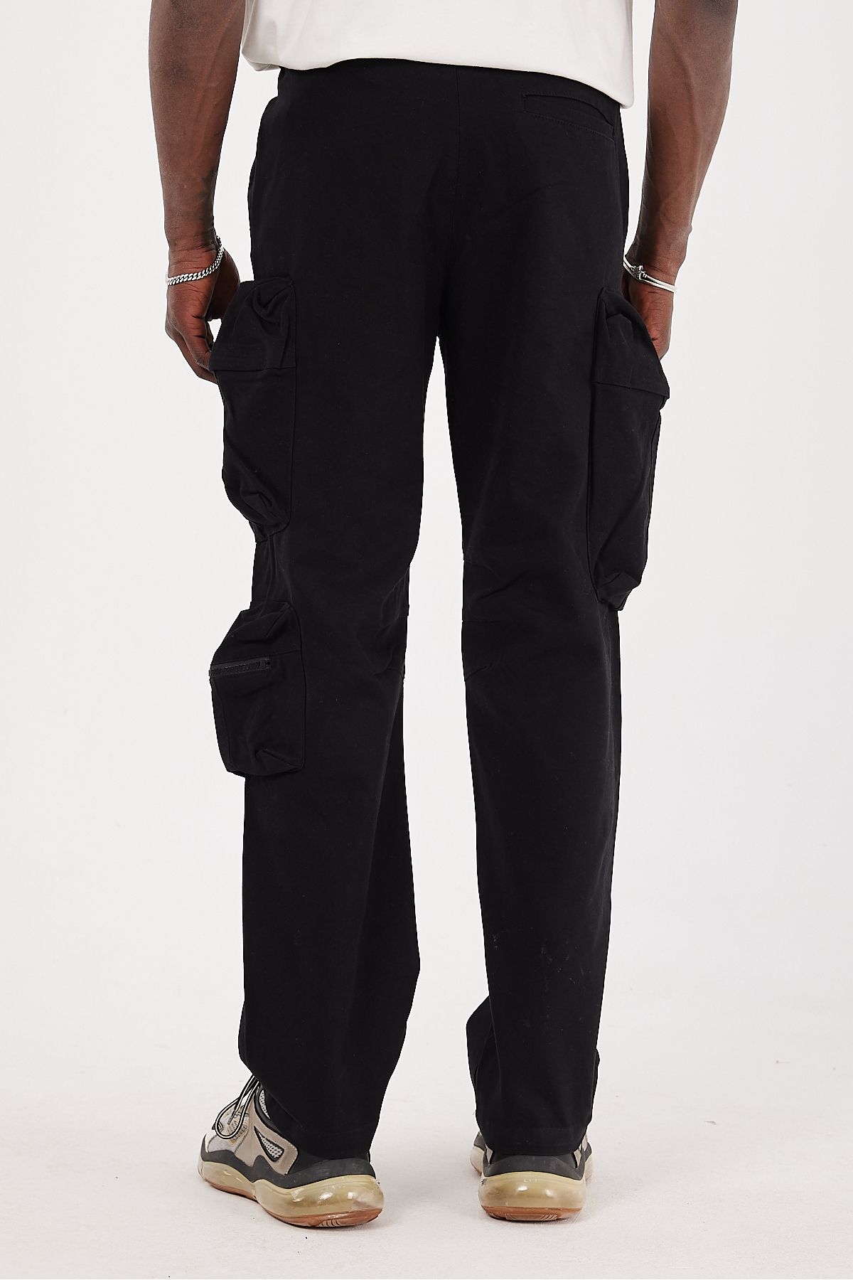 EKSİ-1-Black Baggy Fit Men's Trousers - Bag Pocket 5