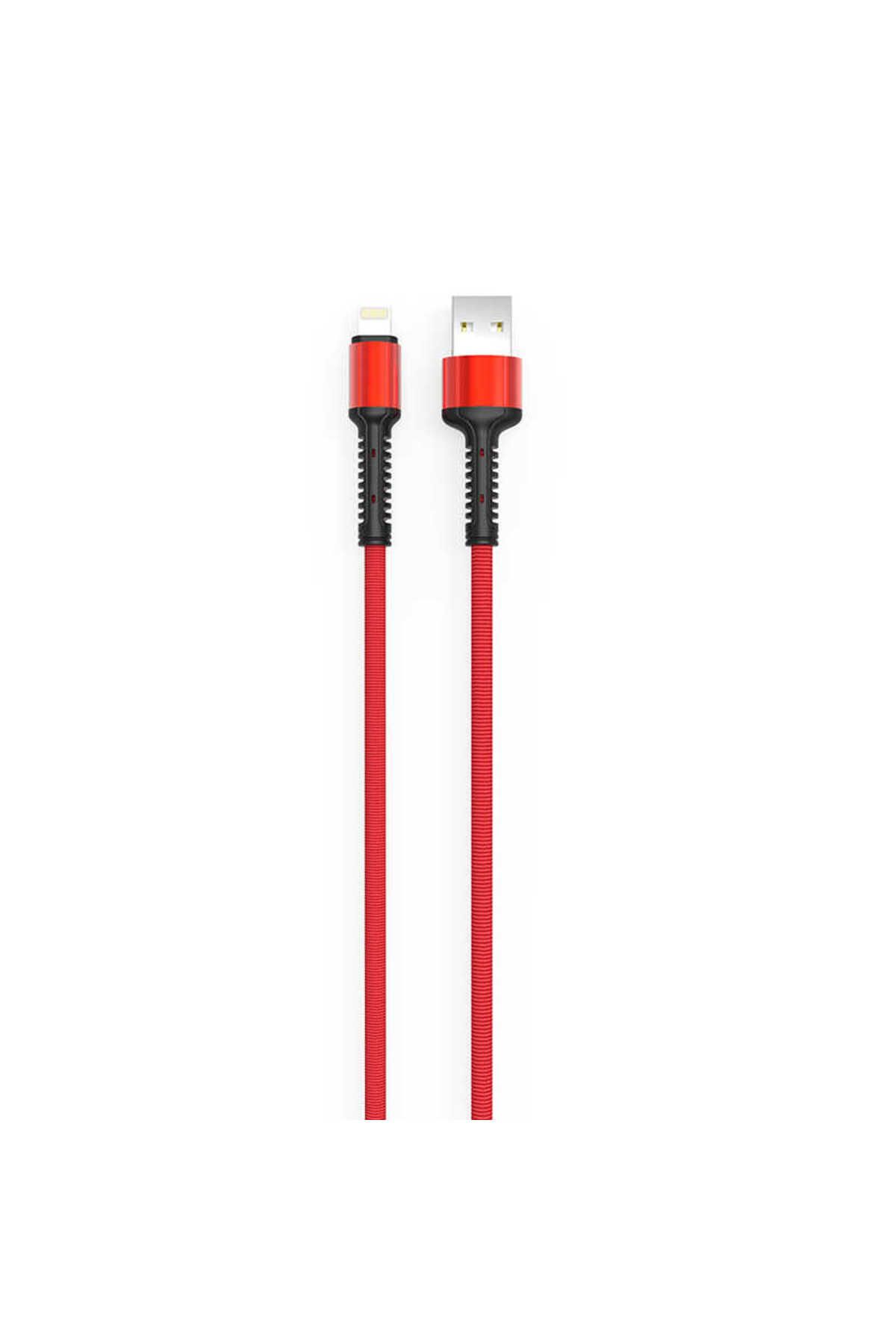 szr store Kırmızı LS65 Lightning Usb Kablo