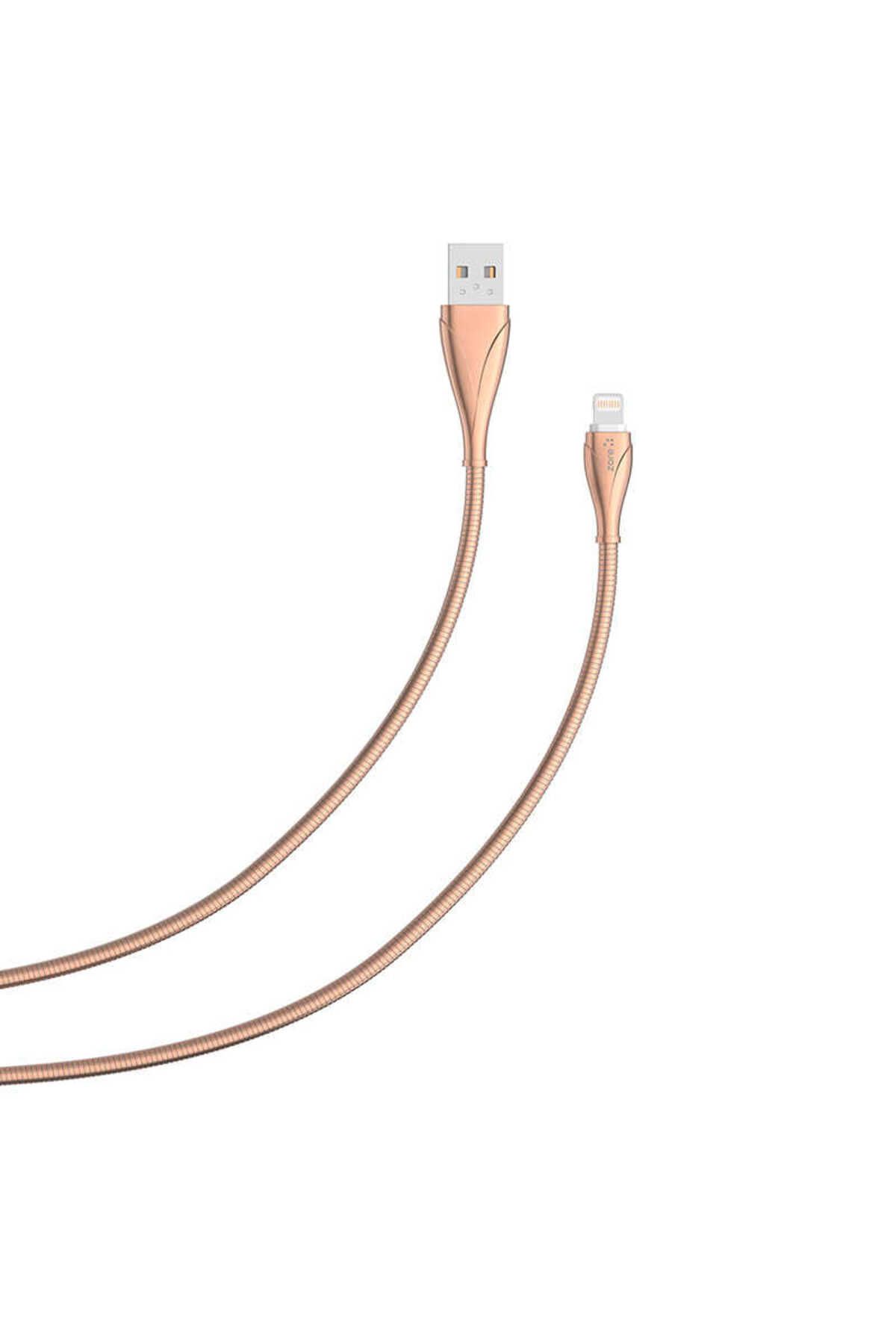 szr store Rose Gold LS28 Lightning Usb Kablo-Uyumlu