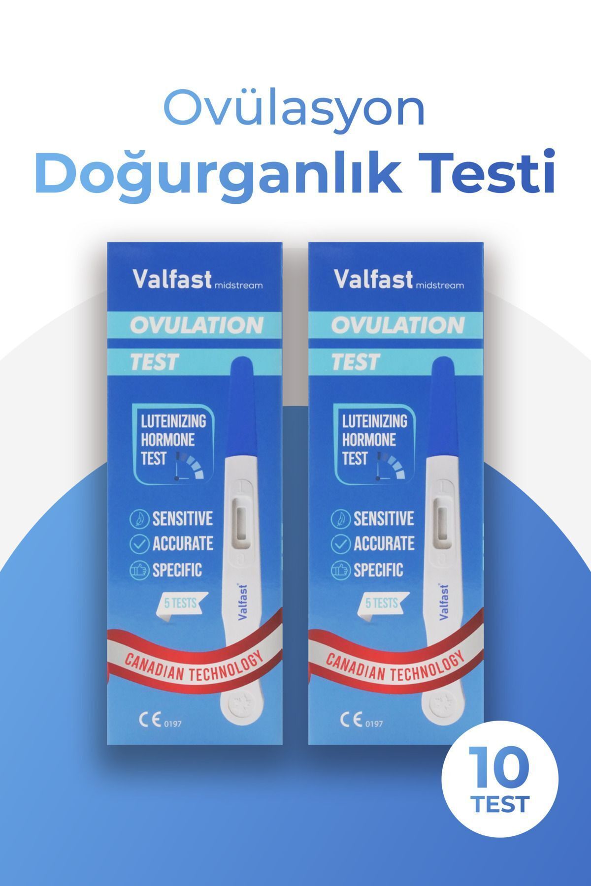 Valfast Ovulasyon Doğurganlık Testi 2 Kutu 10 Adet Kalem Test