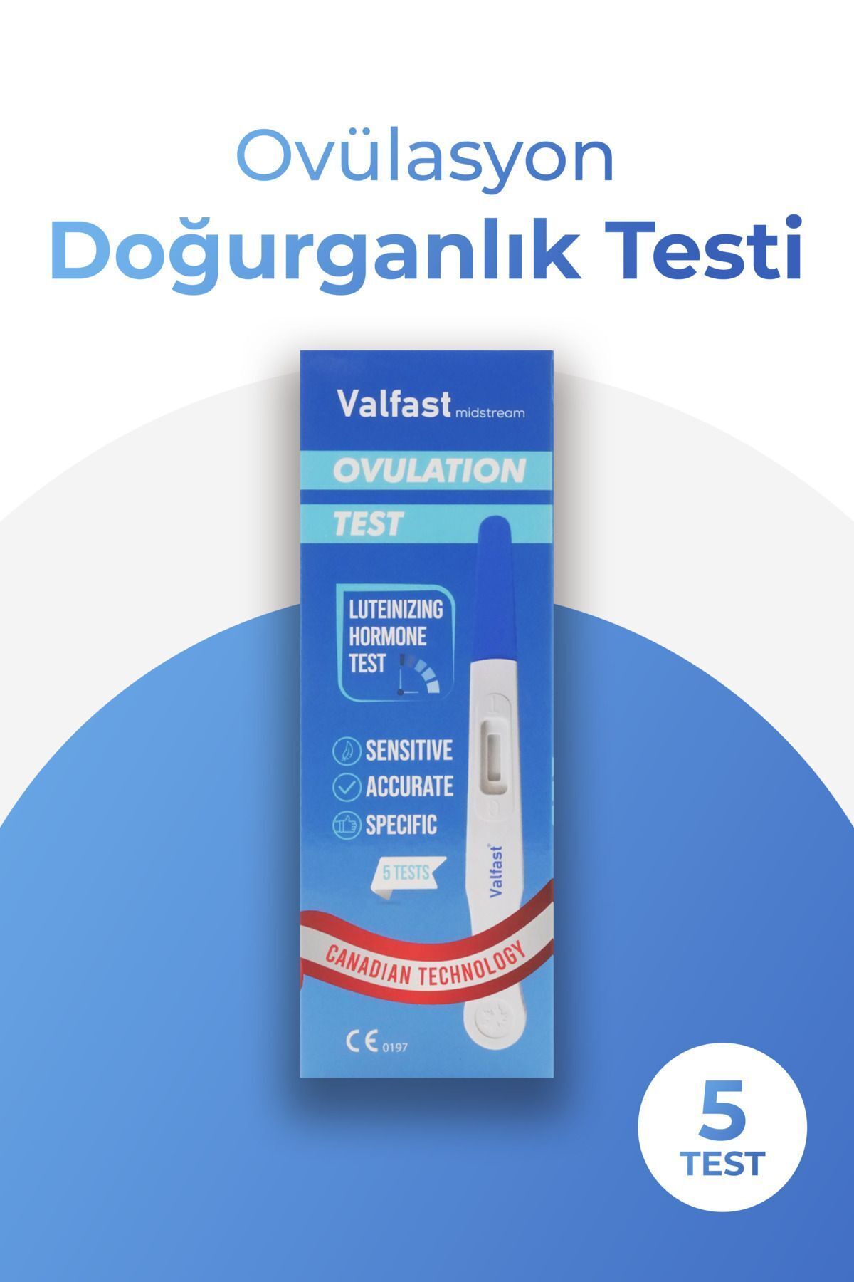 Valfast Ovulasyon Doğurganlık Testi 1 Kutu 5 Adet