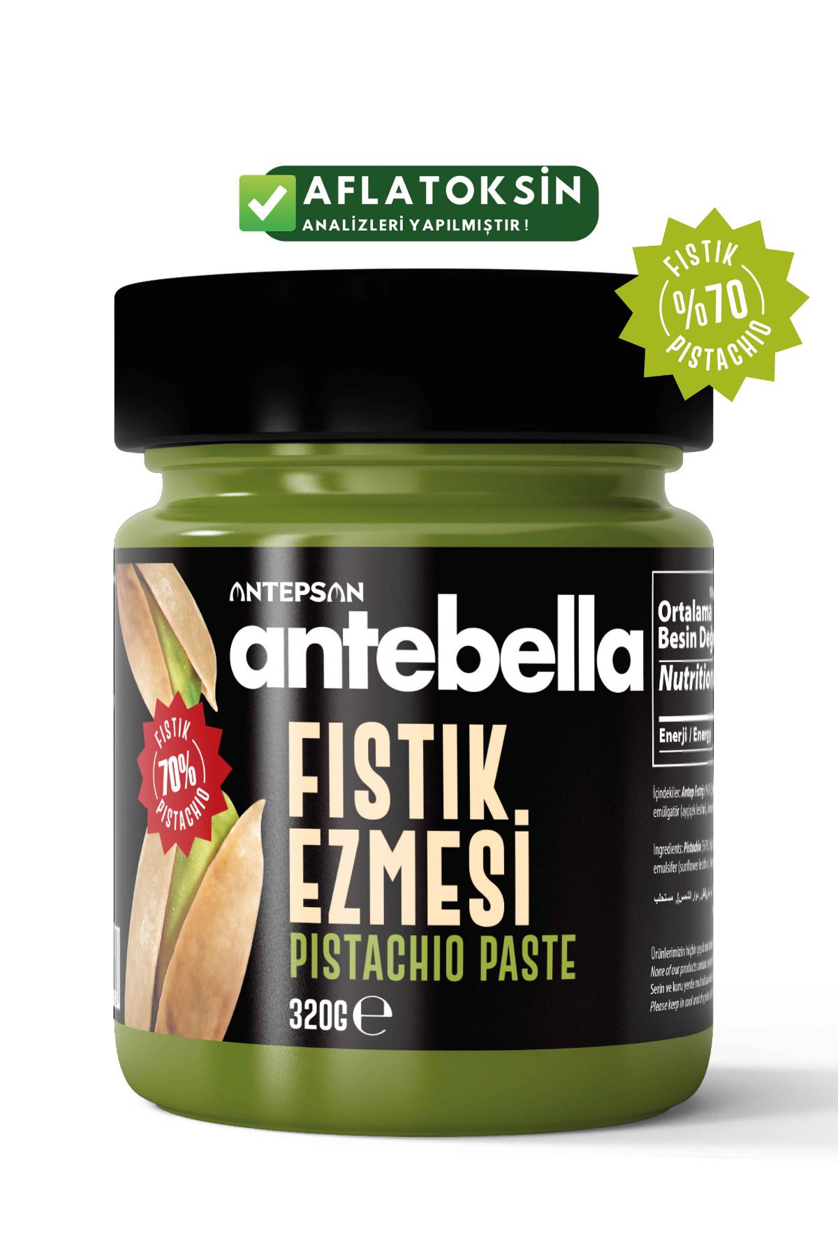 Antebella Antep Fıstık Ezmesi 320 G - Antep Fıstığı Ezmesi