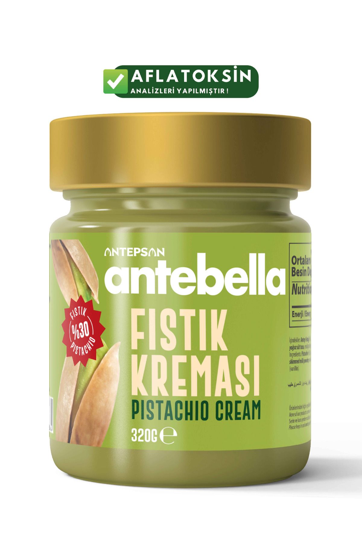 Antebella Antep Fıstık Kreması 320 G - Antep Fıstığı Kreması