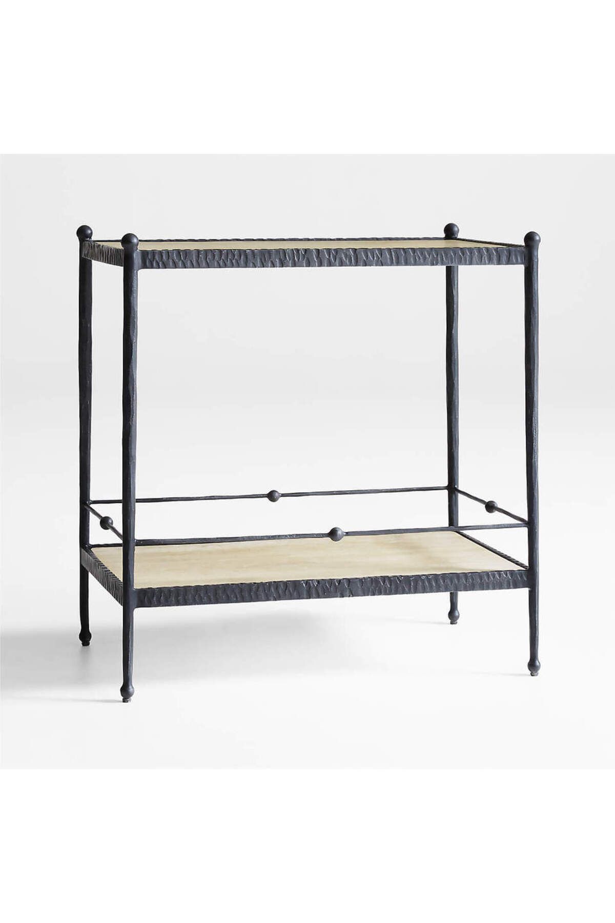 Crate & Barrel Rodin Siyah Metal Bar Konsolu, Athena Calderone Tasarımı