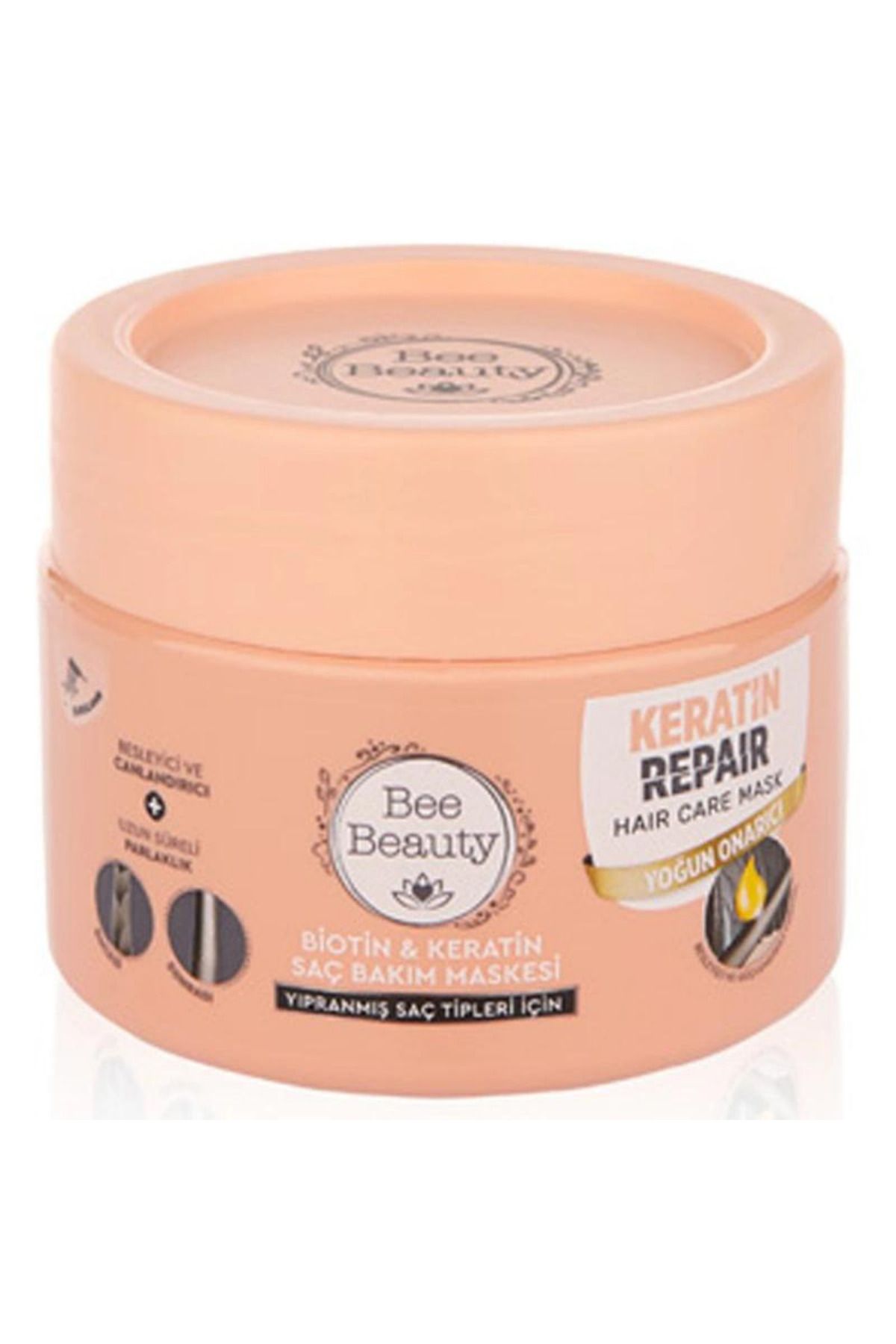 Bee Beauty Besleyici Onarıcı Biotin & Keratin Saç Bakım Maskesi 300 ml