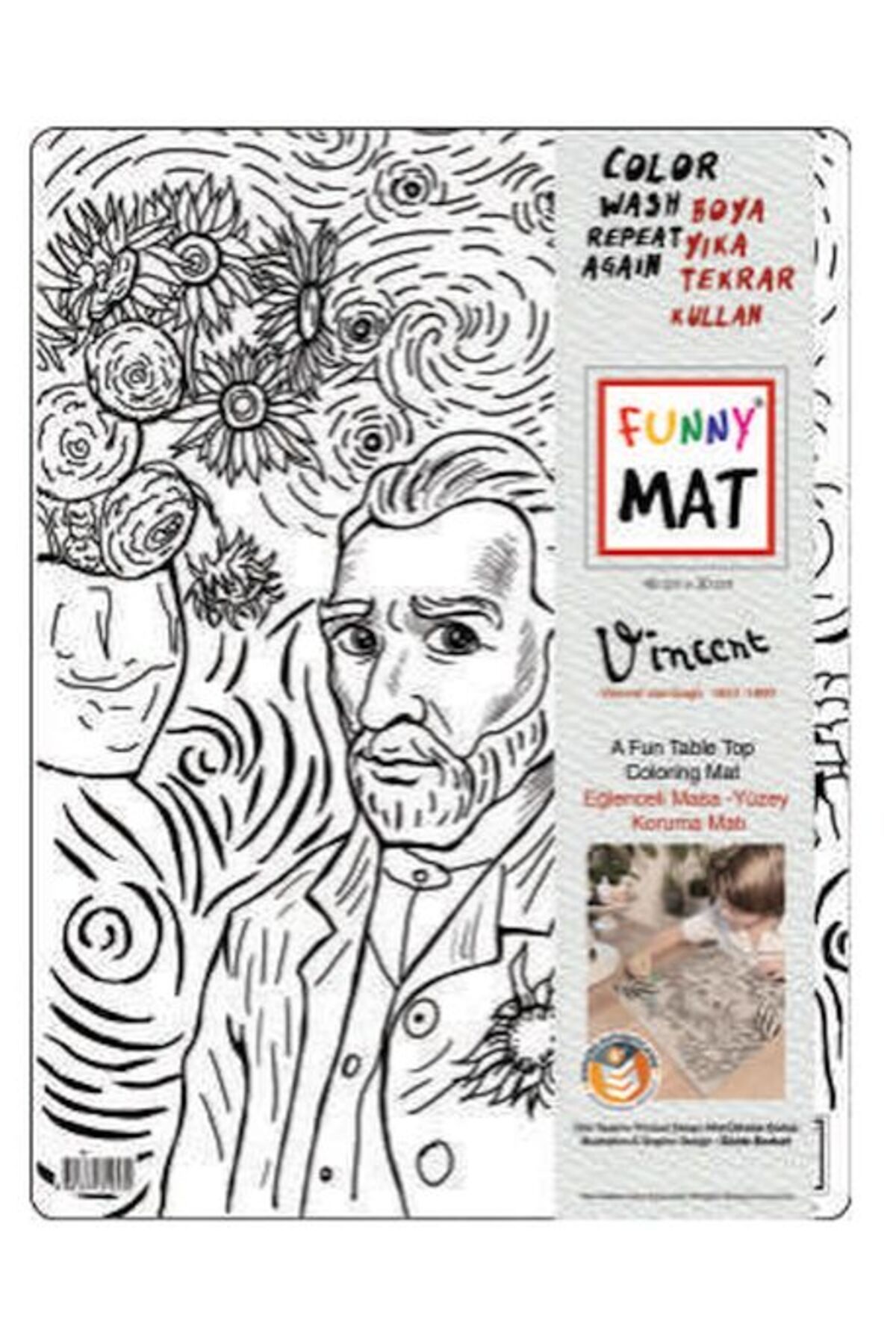 Akademi Çocuk Funny Mat - Vıncent Van Gogh 30 X 40 Cm