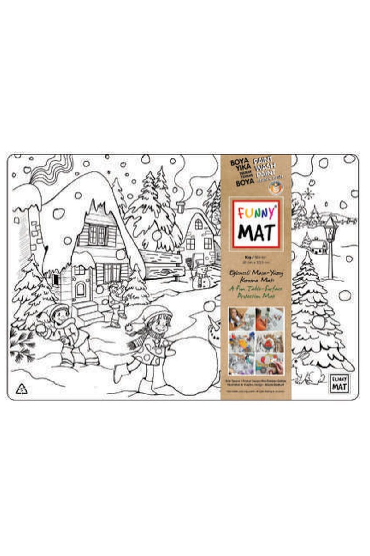 Akademi Çocuk Funny Mat - Kış 33,5 X 48 Cm