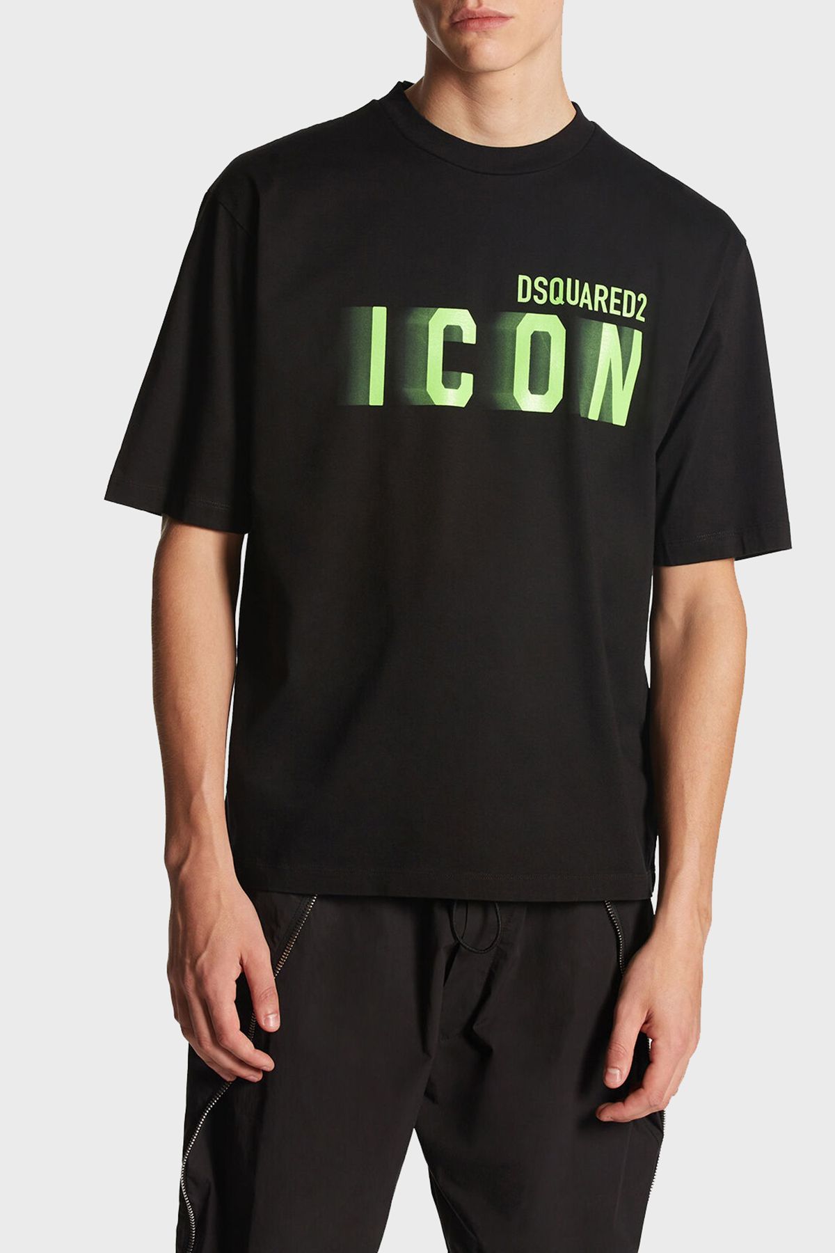 تی شرت یقه خدمه 100% پنبه ای با لوگو تی شرت مردانه S79GC0081 S230099 71X DSquared2