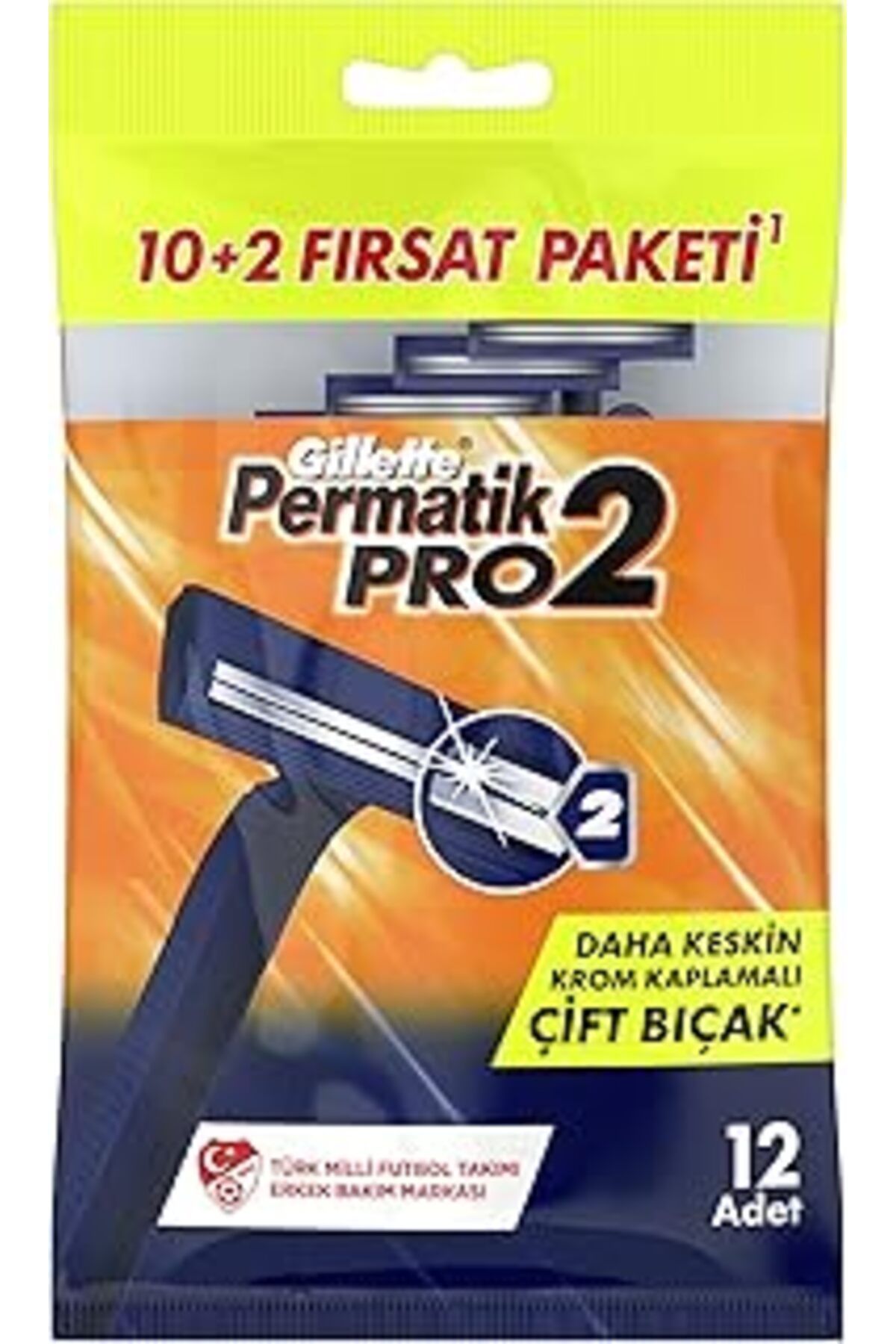 Epatim Gillette Permatik Pro2 Kullan At Erkek Tıraş Bıçağı 10+2 Adet Firsat Paketi