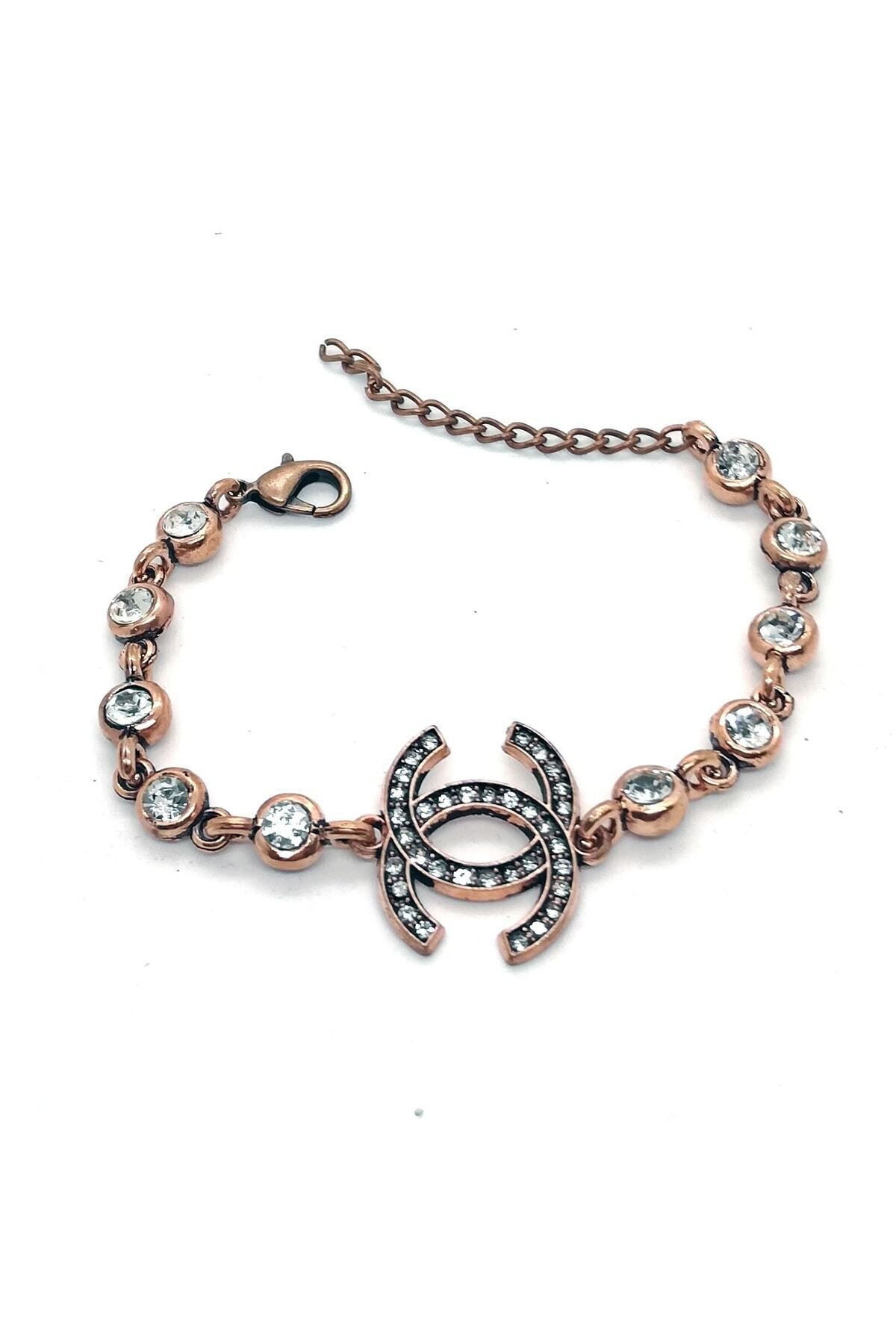 X-Lady Accessories Antik Bakır Renk Şanel Su Yolu Bileklik - 1145