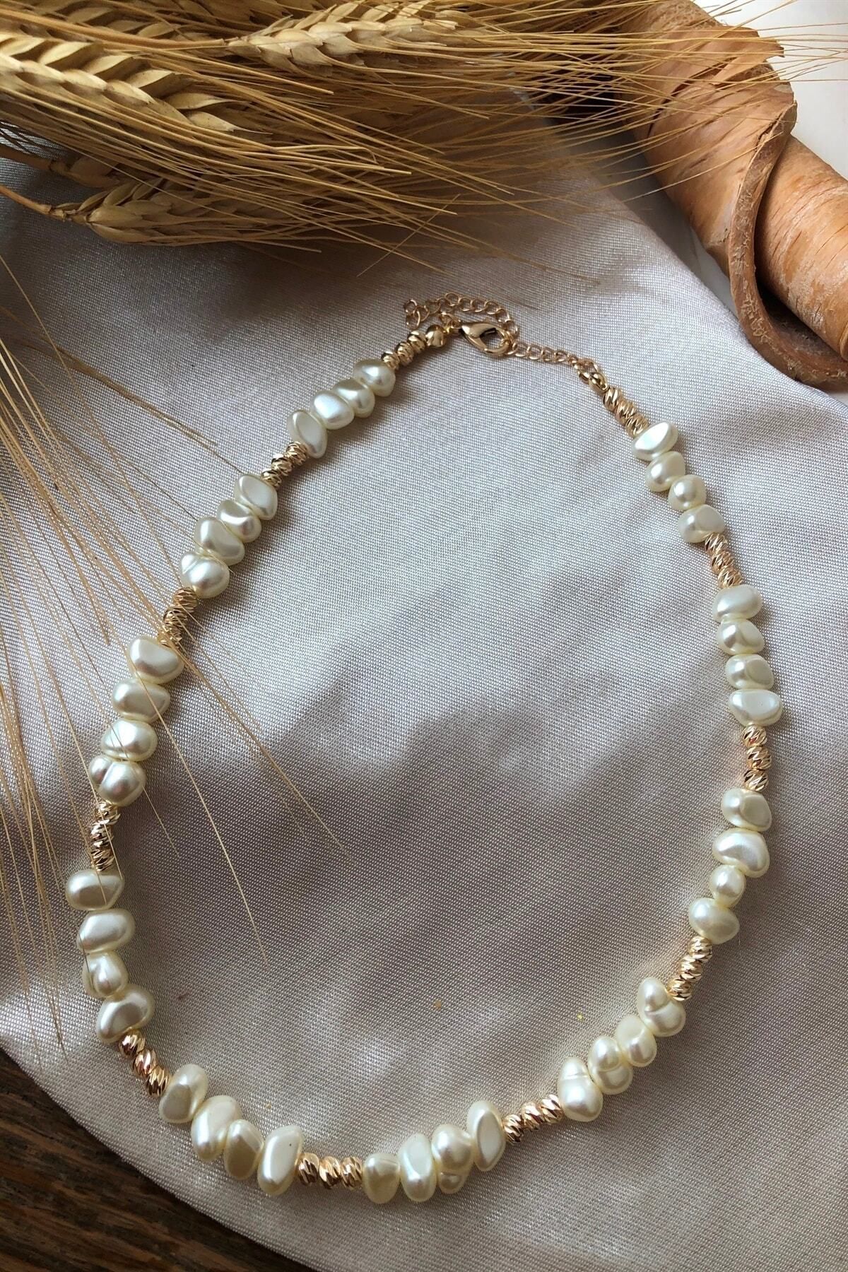 JEWELRY Barok Inci Kısa Kolye