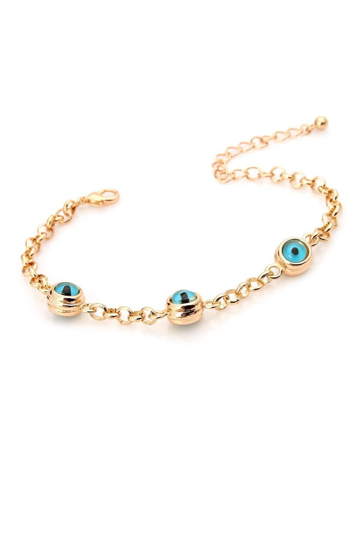 JEWELRY Unisex Nazar Boncuklu Zincir Bileklik