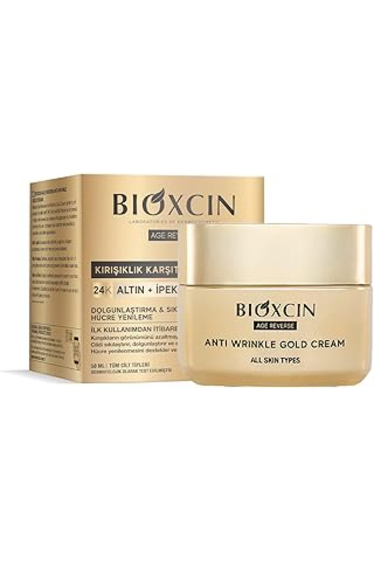 nazeninstoğu Age Reverse Kırışıklık Karşıtı Altın Krem 50 Ml - 24K Altın, İPek Proteini, Hücre Yenile