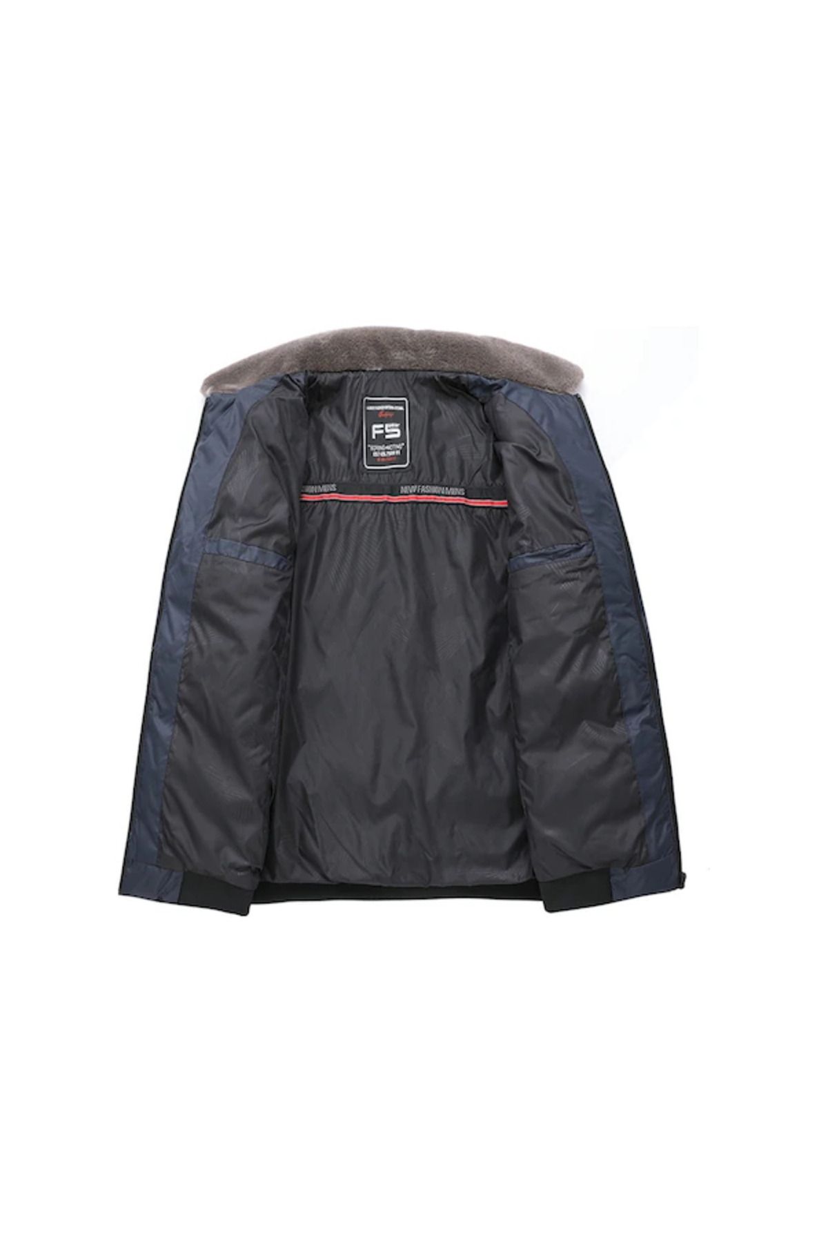 AyShop-Men's Winter Fur Collar Coat 2