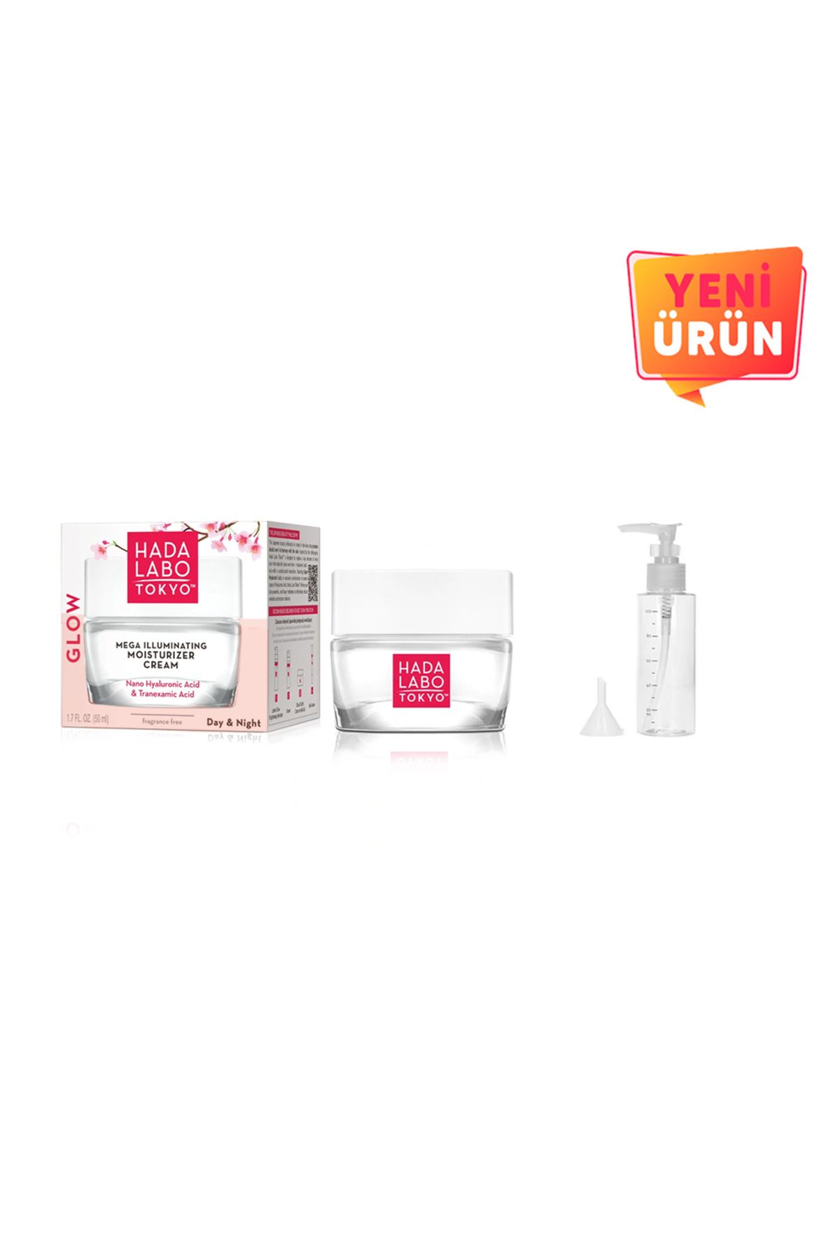 Hada Labo Tokyo Glow Nemlendirici Gece ve Gündüz Kremi 50 ml + Seyahat Şişesi 100 ml