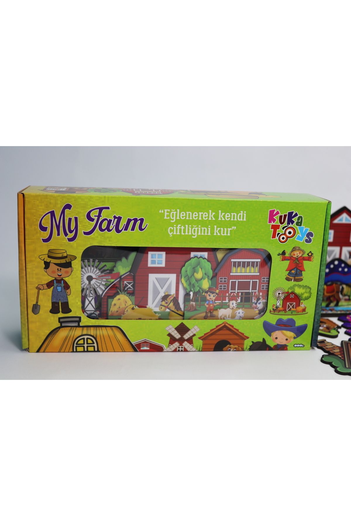 Kuka Toys-My Farm 24 Pieces Wooden Toy Box Game Activity Developer Fun Yourself Farm Cour Puzzle 3