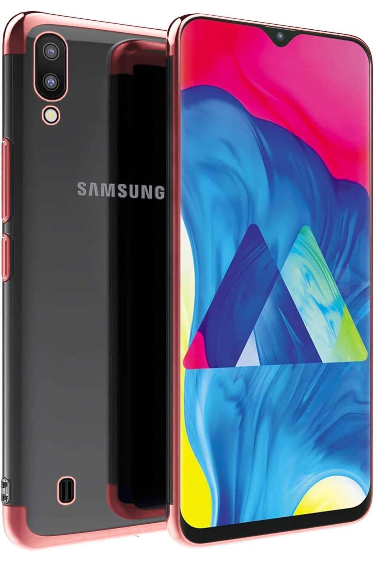 STOREMAX nffashopm Galaxy M10 Kılıf Skyfall Transparent Clear Rose Gold storestarx 1051353