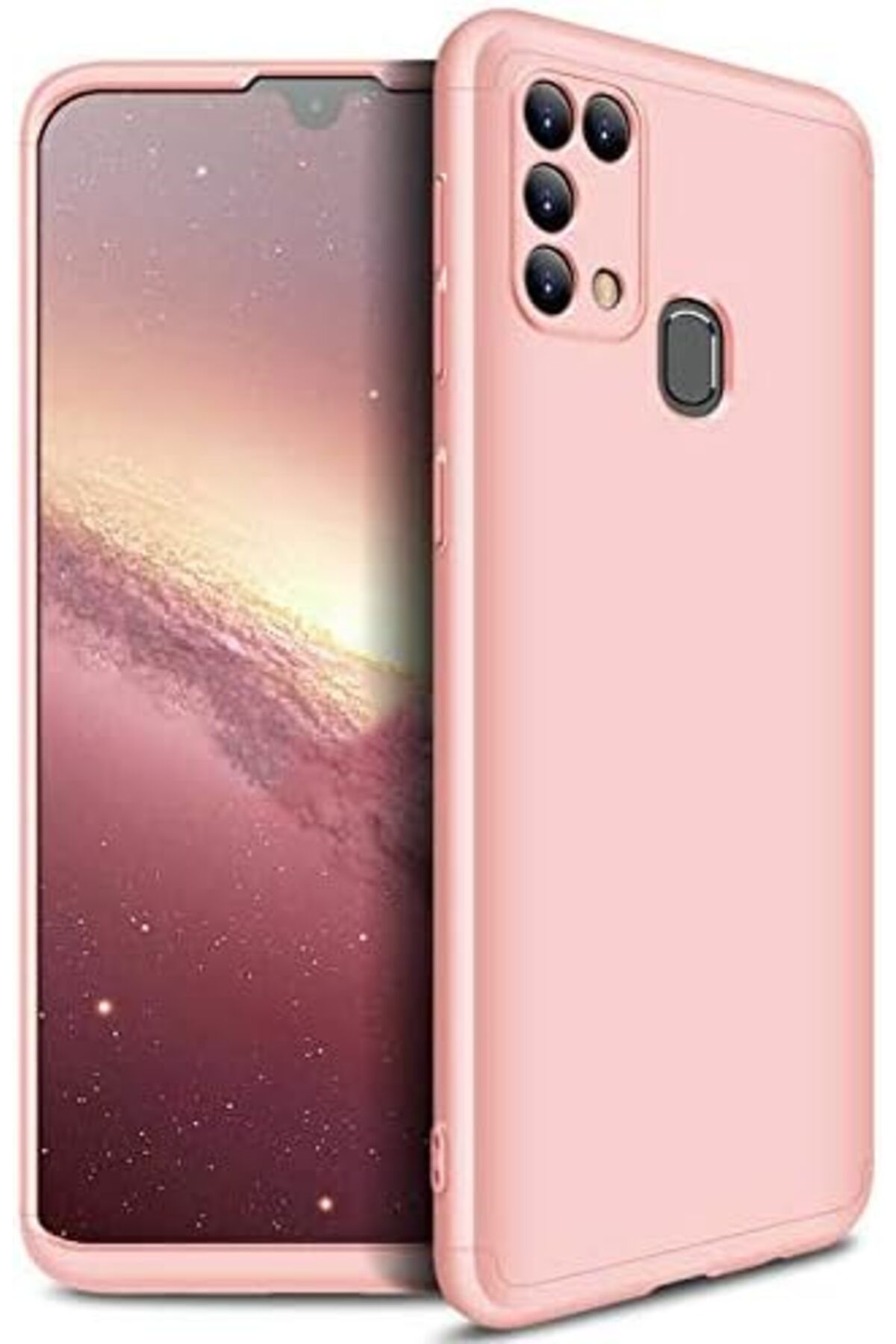 STOREMAX srhtDS Galaxy M31 Kılıf 360 Tam Koruma Kapak 3 Parça Slim Fit Rose Gold Desing 266450