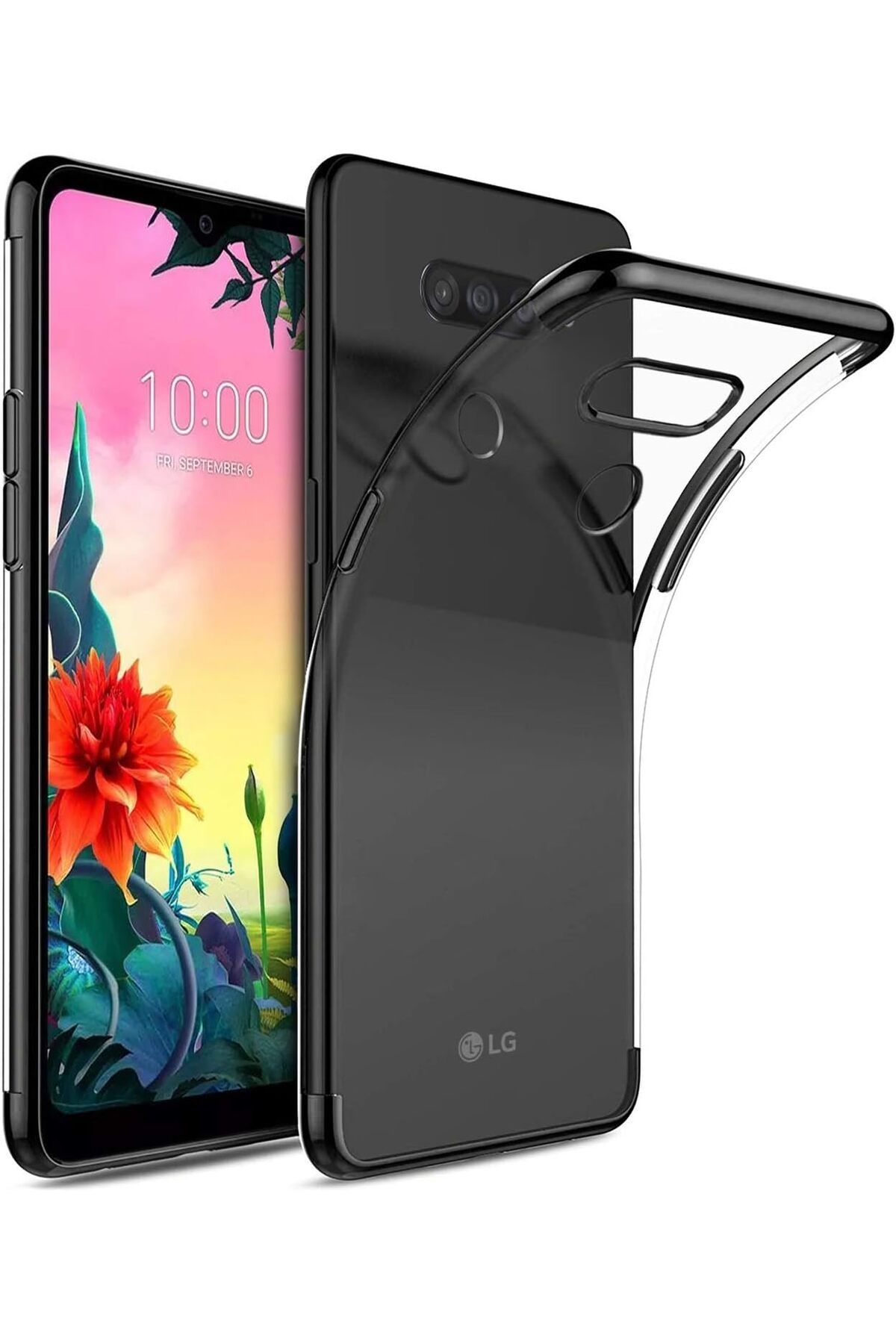 STOREMAX cmllashop LG K50s Kılıf Skyfall Transparent Clear Siyah 542093