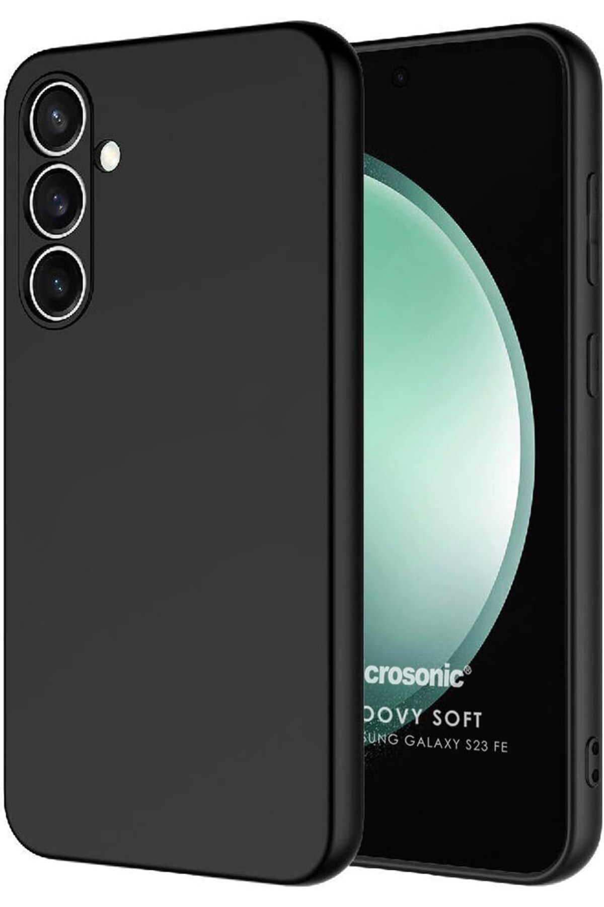 STOREMAX daiviolastore Galaxy S23 FE için Kılıf Groovy Soft Siyah [Galaxy S23 FE ile Uyumlu Kılıf - Siya