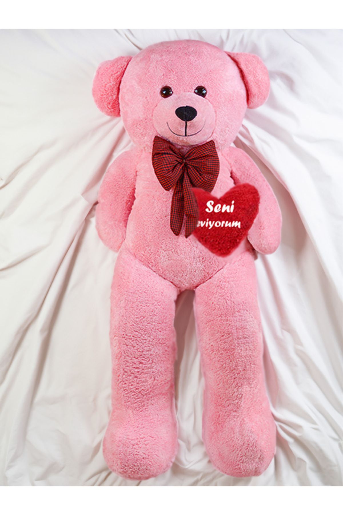 Princess Bear 160 Klasik Papyonlu Peluş Ayı – Büyük Boy