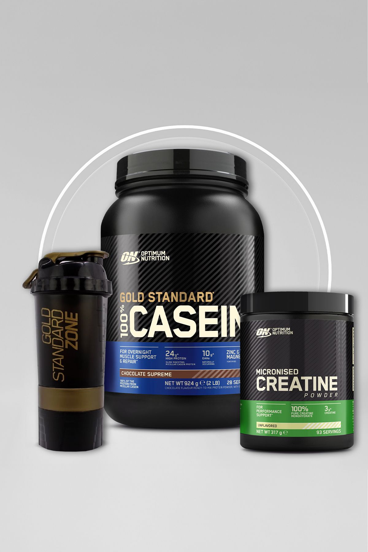 Optimum Nutrition-Casein GS Rev 924g 28 Serve - كريتين بنكهة الشوكولاتة 317g 93 Serve مجموعة من 2 1