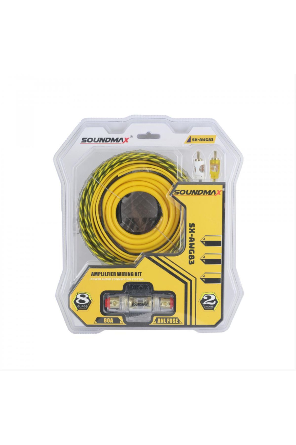 Soundmax 8 Awg Amfi̇ Kablo Seti̇